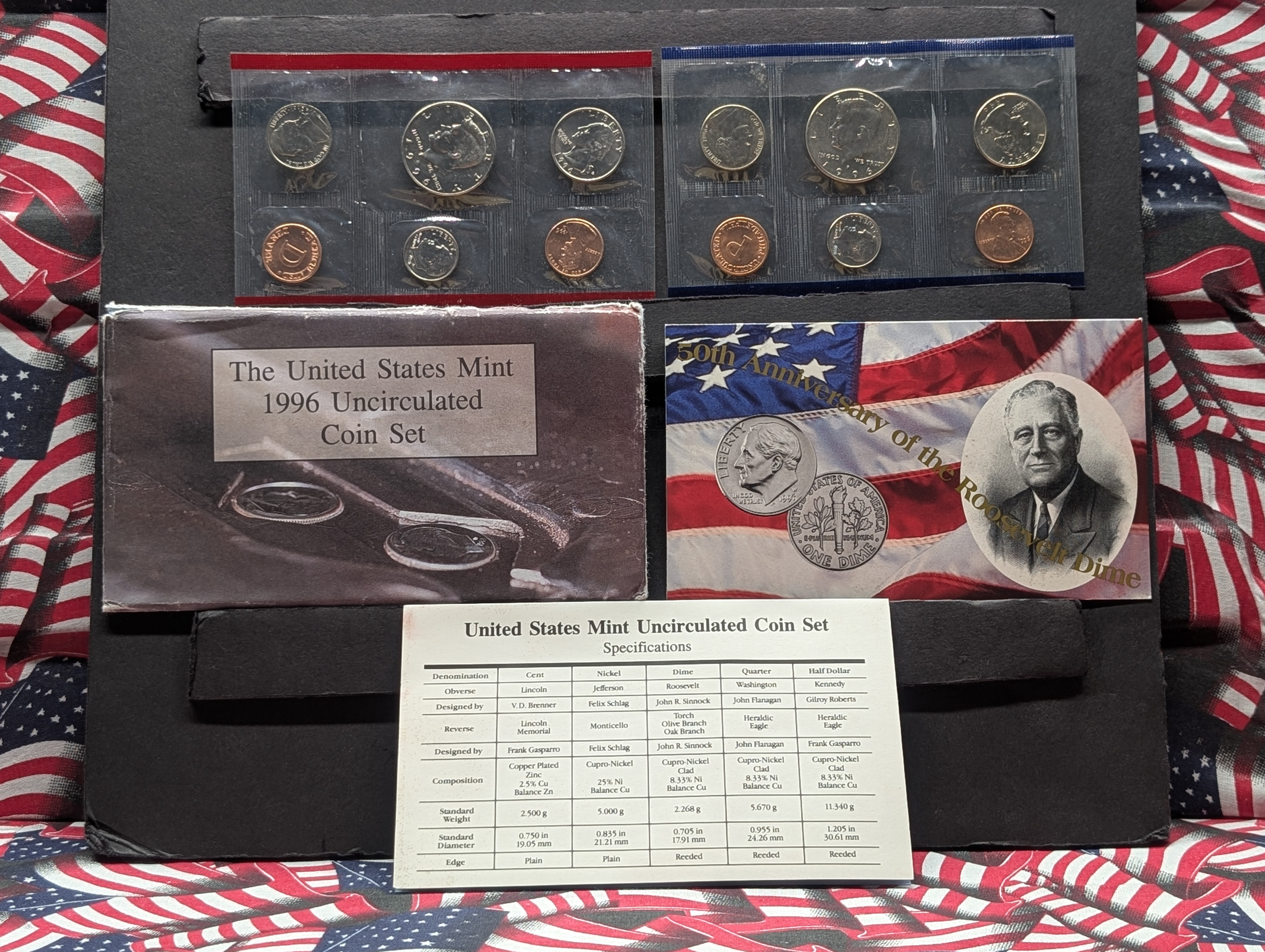 1996 U.S. Mint Uncirculated Coin Set in OGP w/ COA - Missing West Point Dime