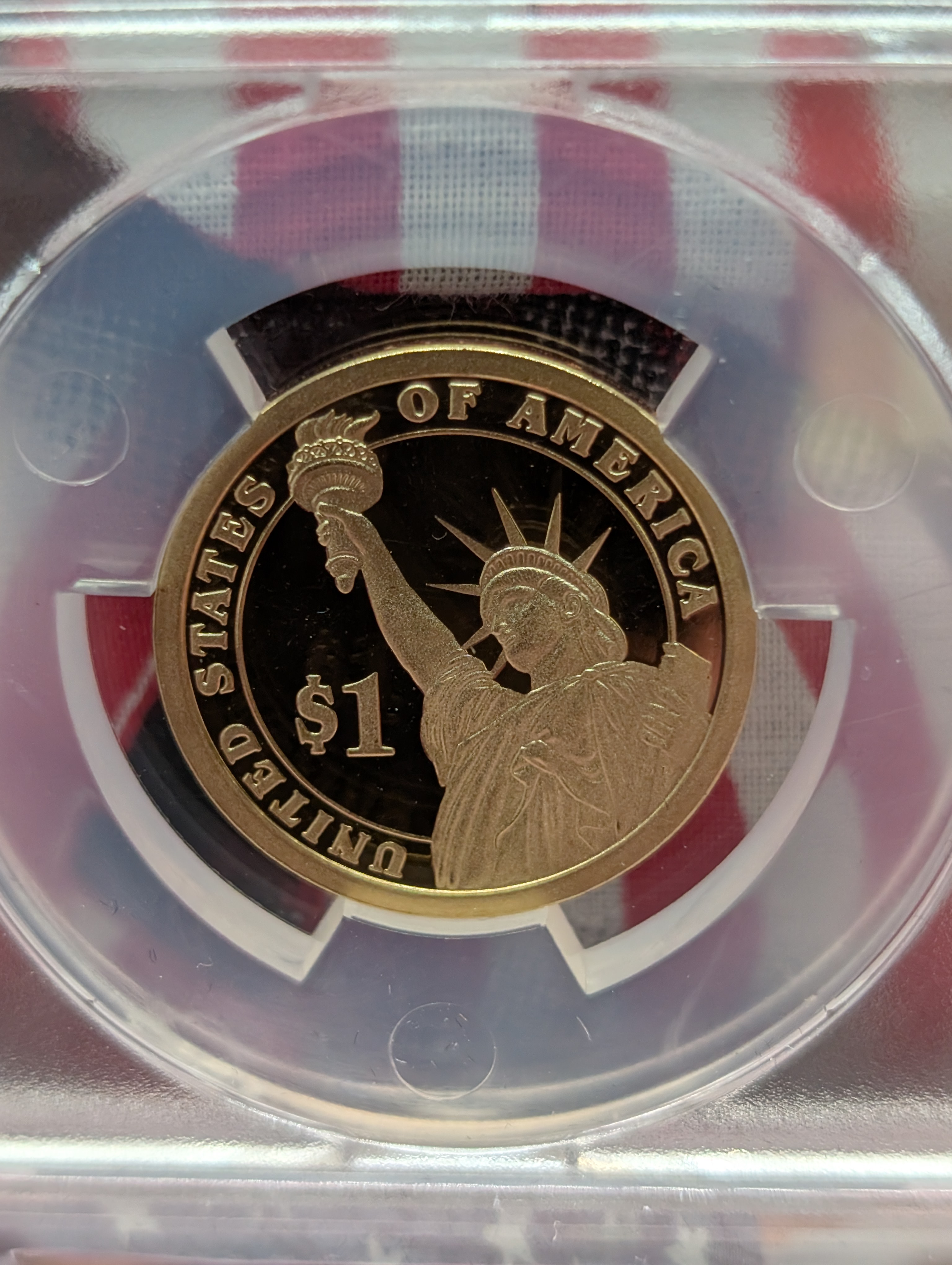 (4) 2007-S PROOF Presidential Dollars - All ANACS Cert. PR70 DCAM - First Release w/ Original Design (Washington, Adams, Jefferson & Madison