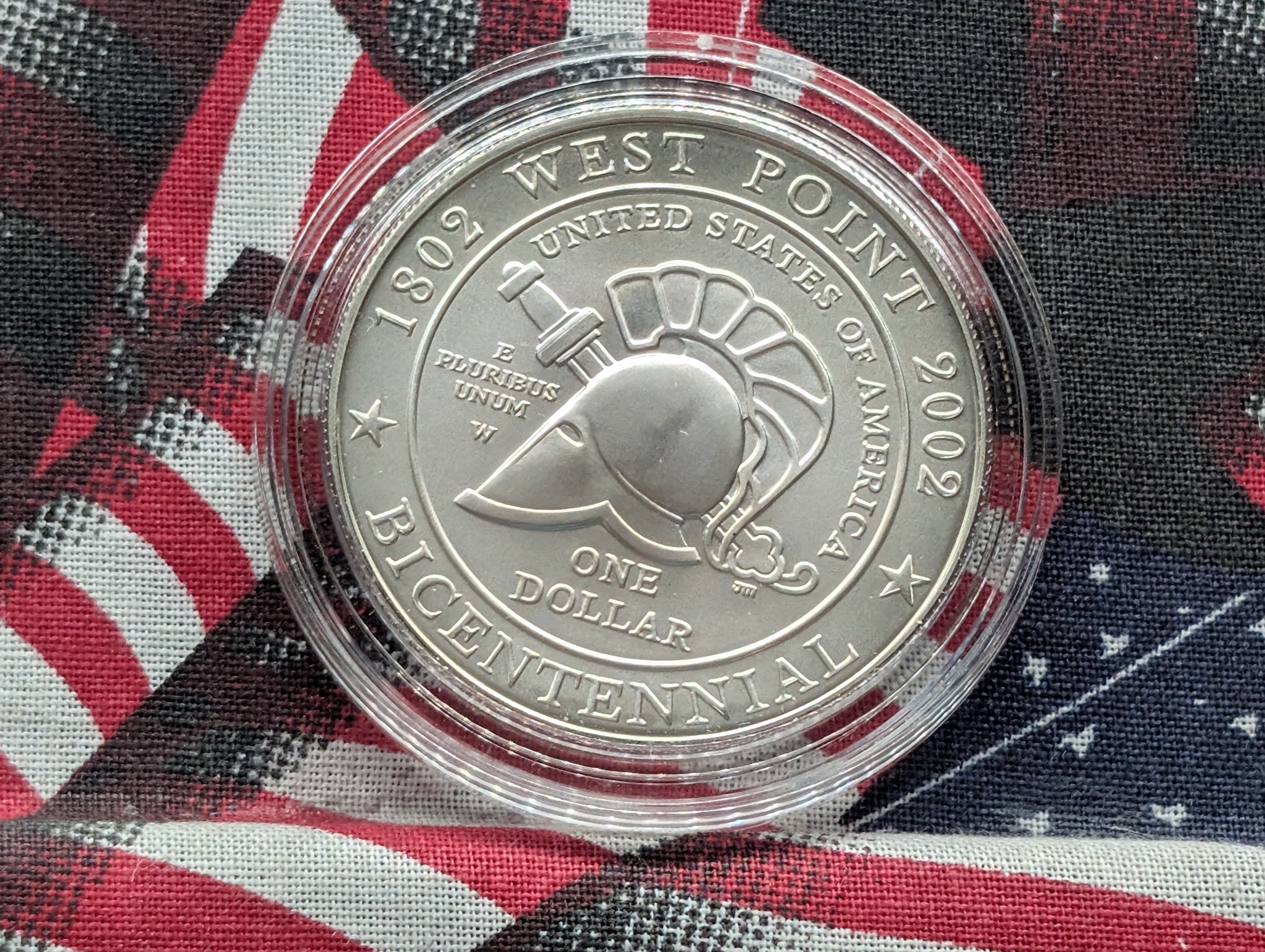 2002-W UNC West Point Commemorative Bicentennial Silver Dollar in Government Capsule