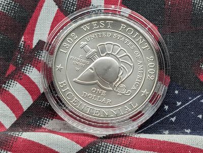 2002-W UNC West Point Commemorative Bicentennial Silver Dollar in Government 