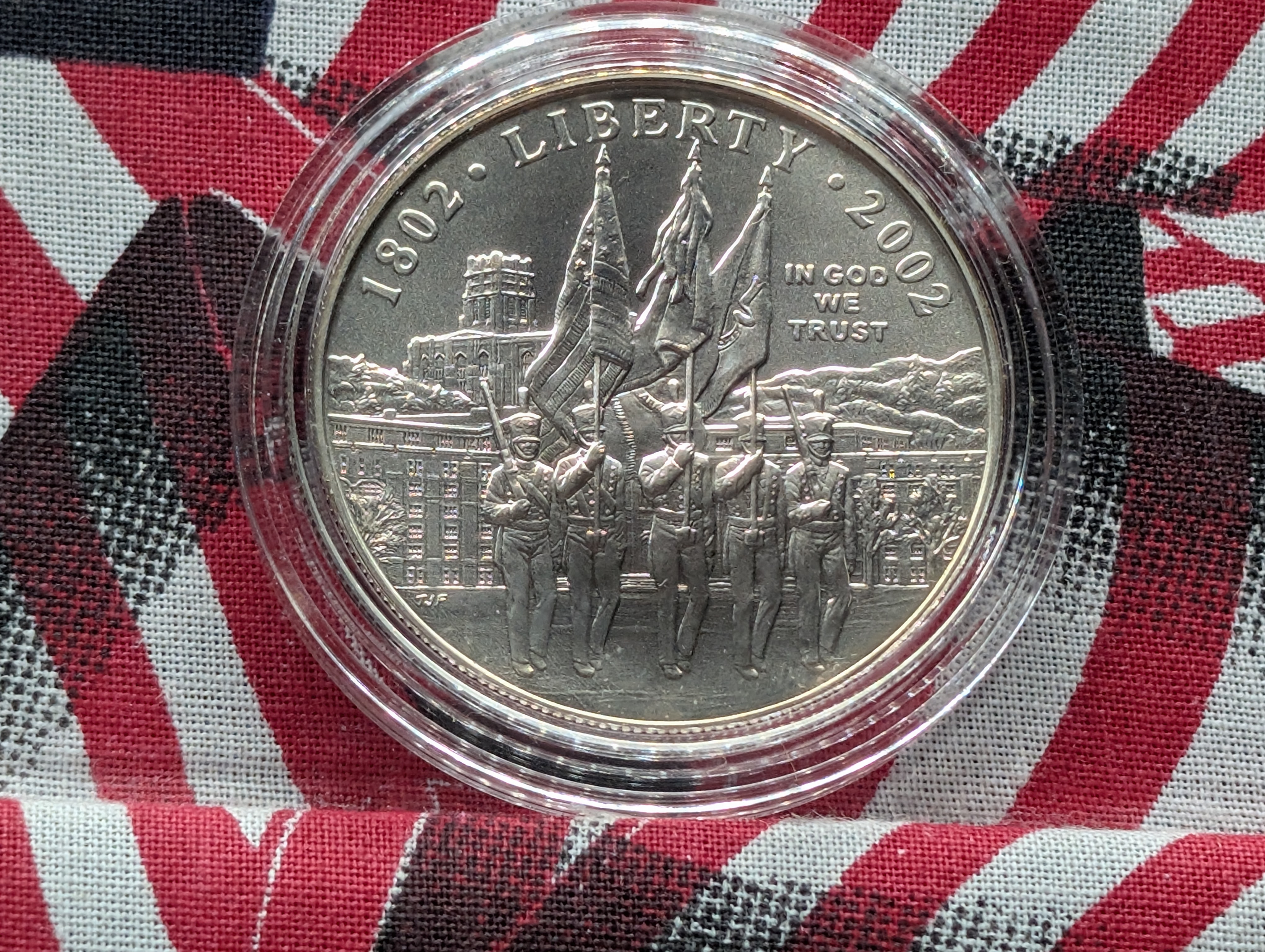 2002-W UNC West Point Commemorative Bicentennial Silver Dollar in Government Capsule