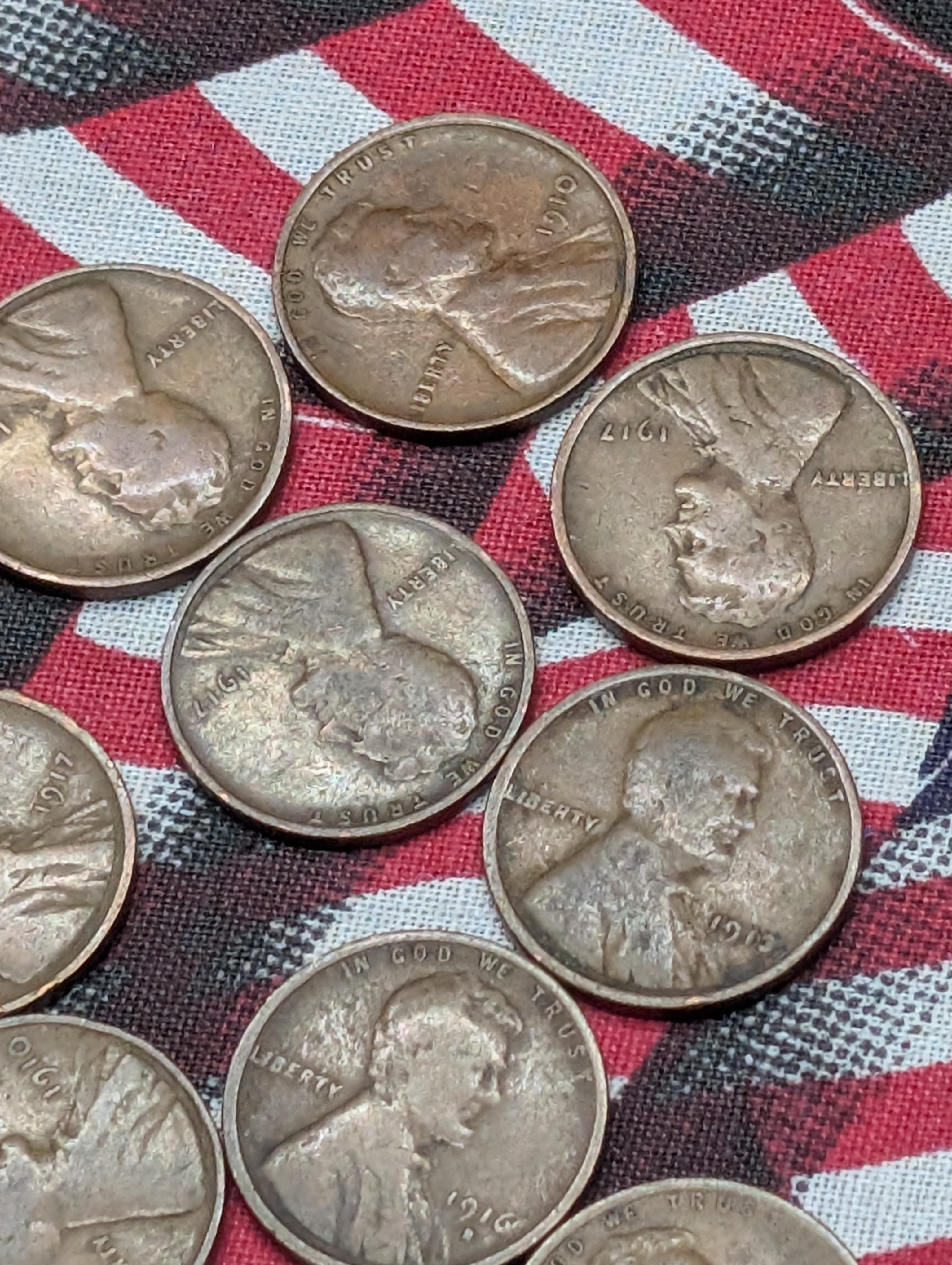 (20) Various 1910's & Teens Lincoln Wheat Cents