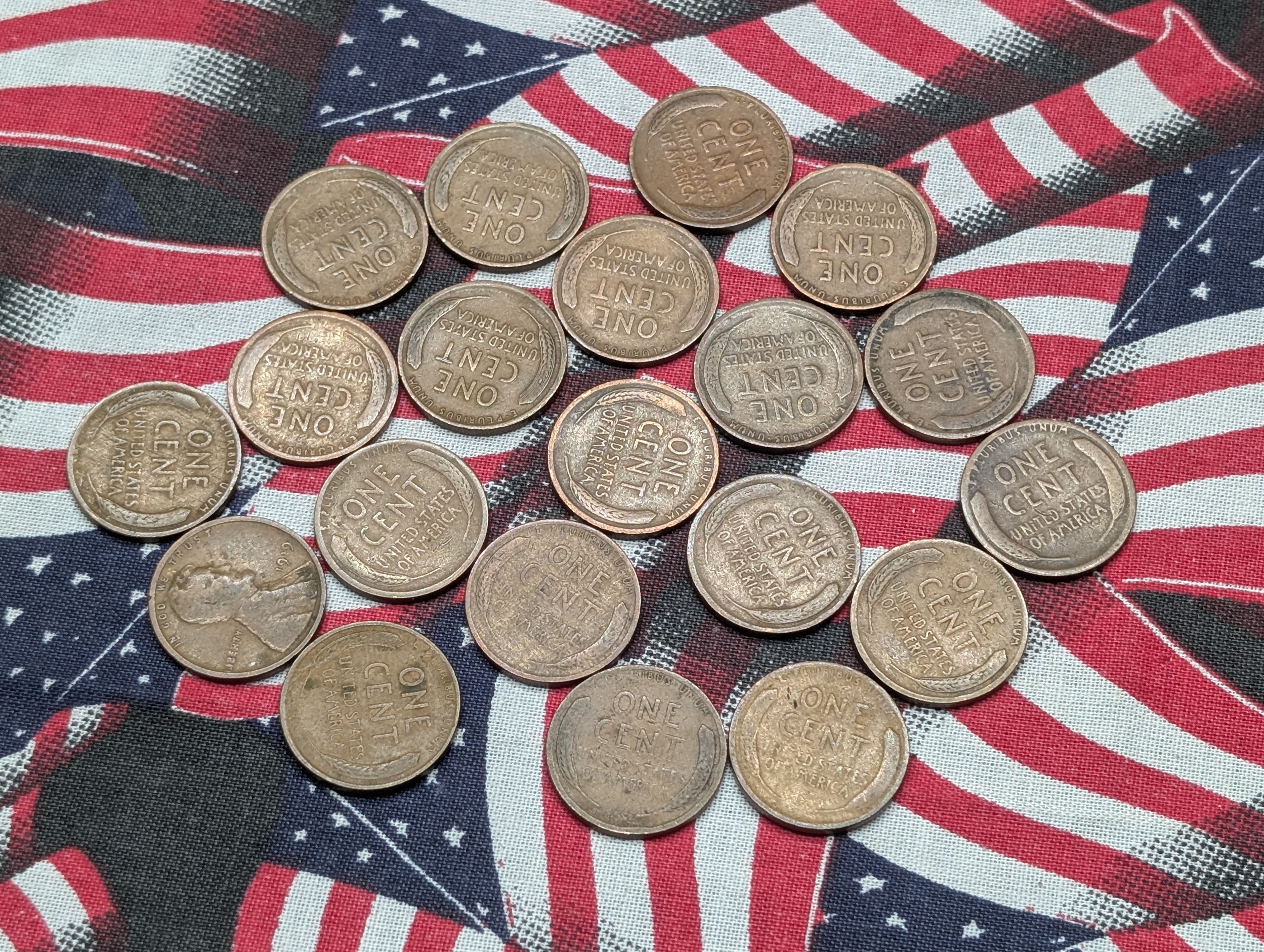 (20) Various 1910's & Teens Lincoln Wheat Cents