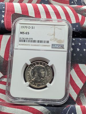 1979-D Susan B. Anthony Dollar - NGC MS65 Condition PLEASE NOTE Some coins may have a grade on 