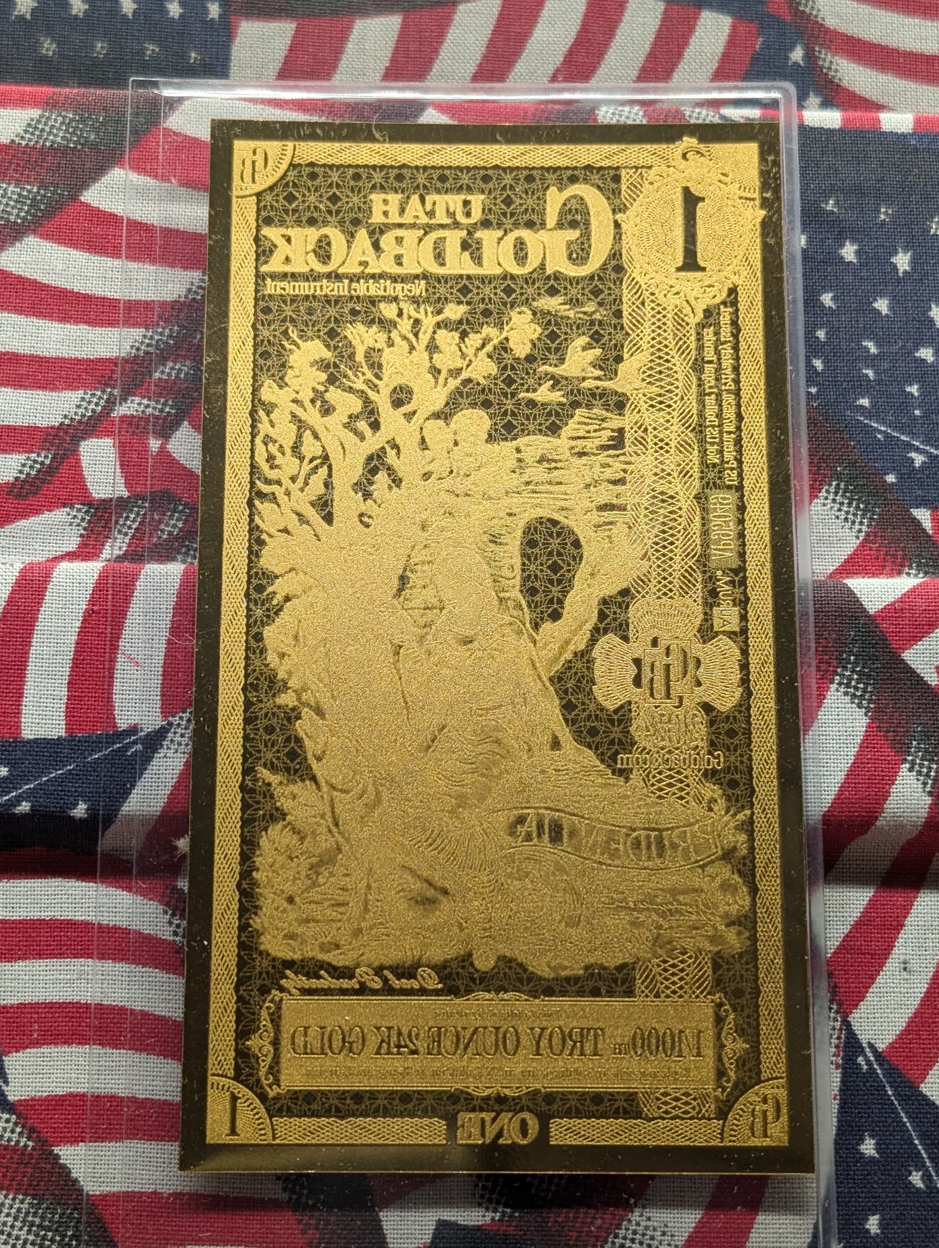 1/1000th Troy Oz. 24k GOLD 2024 Utah $1.00 Goldback