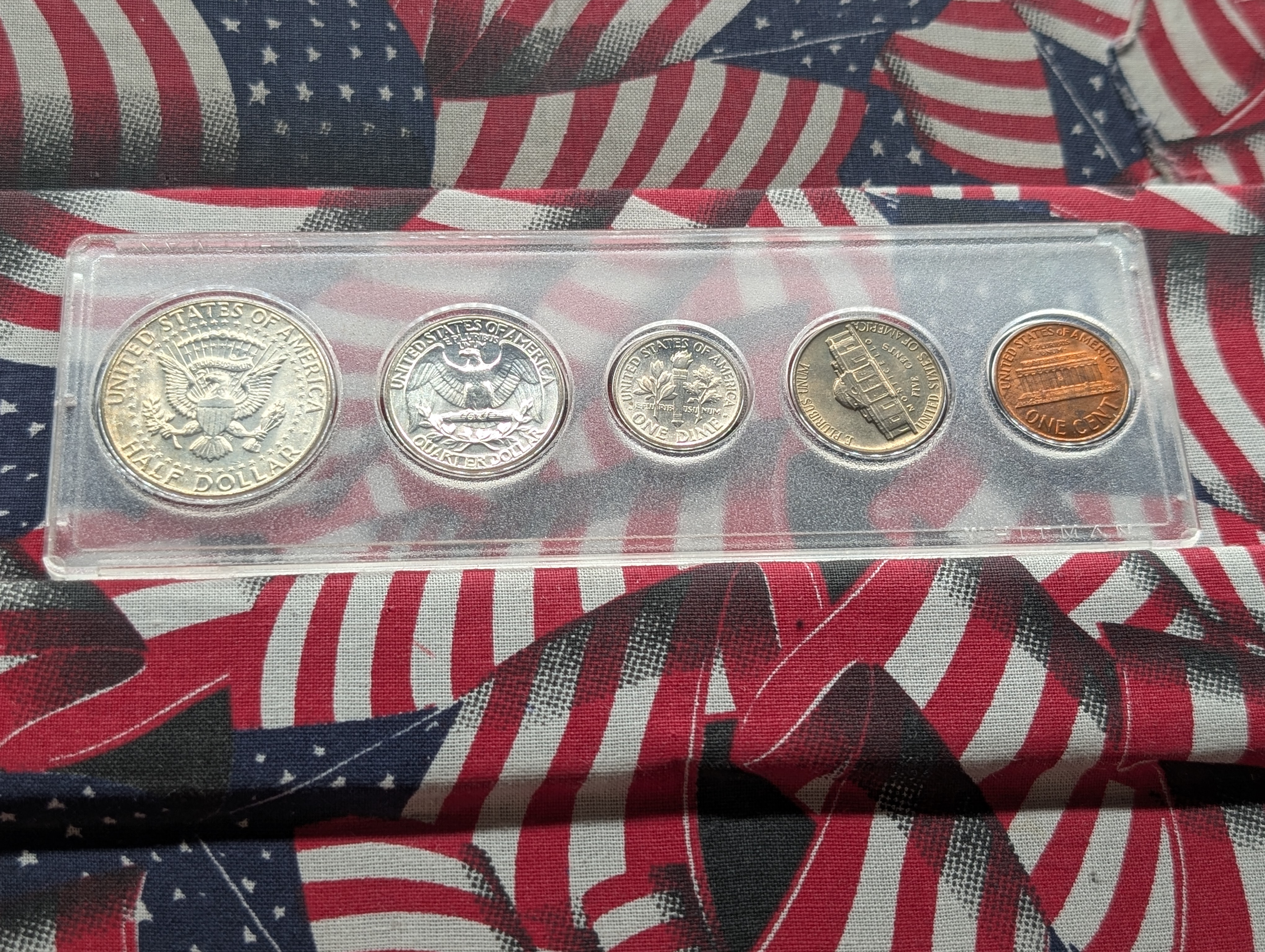 1964 Year Coin Set in Whitman Case - Includes (3) 90% Silver Coins