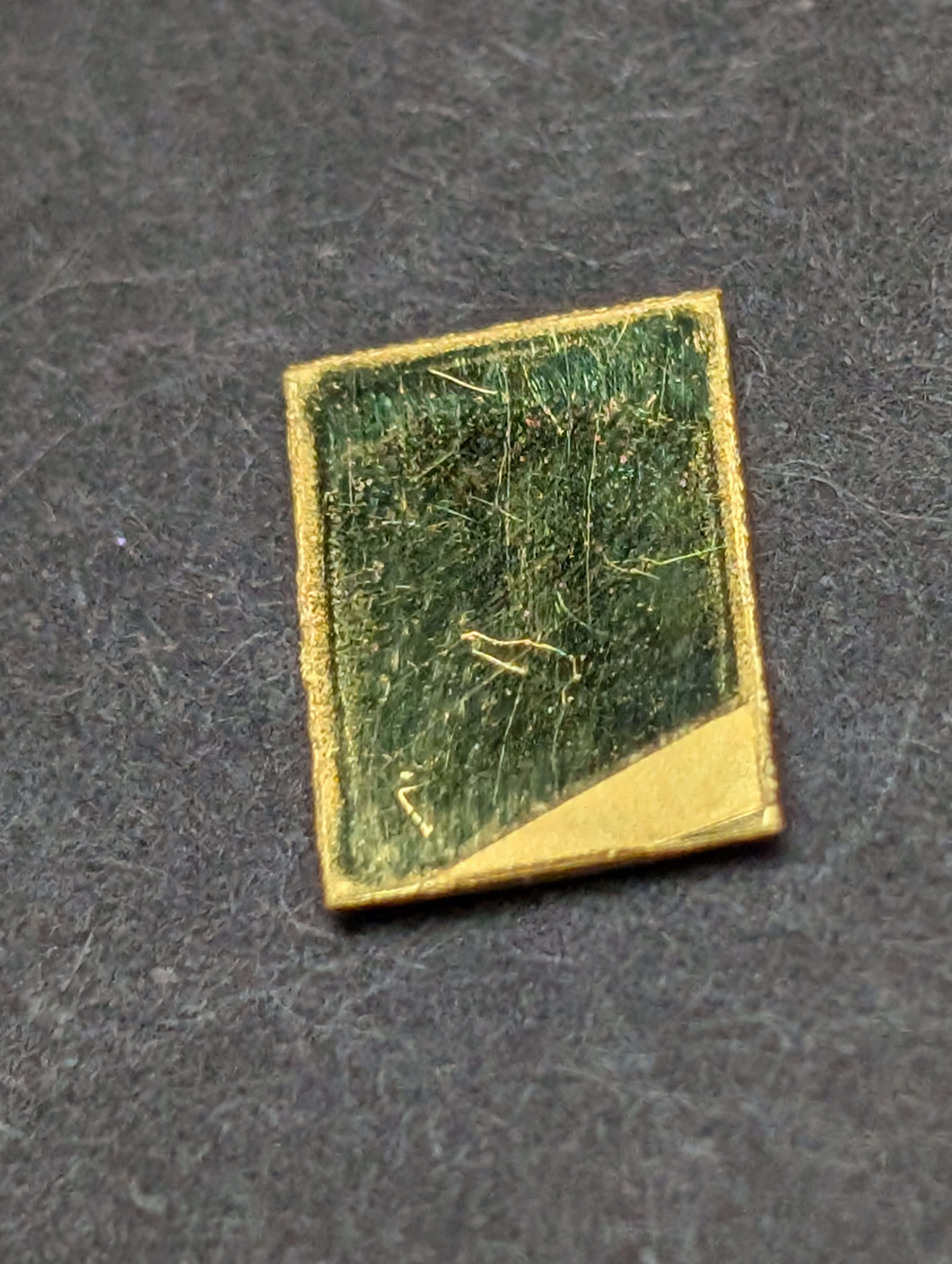 1 Gram .9999 FINE GOLD Miniature Bullion Bar, (Penny is for Size Comparison)