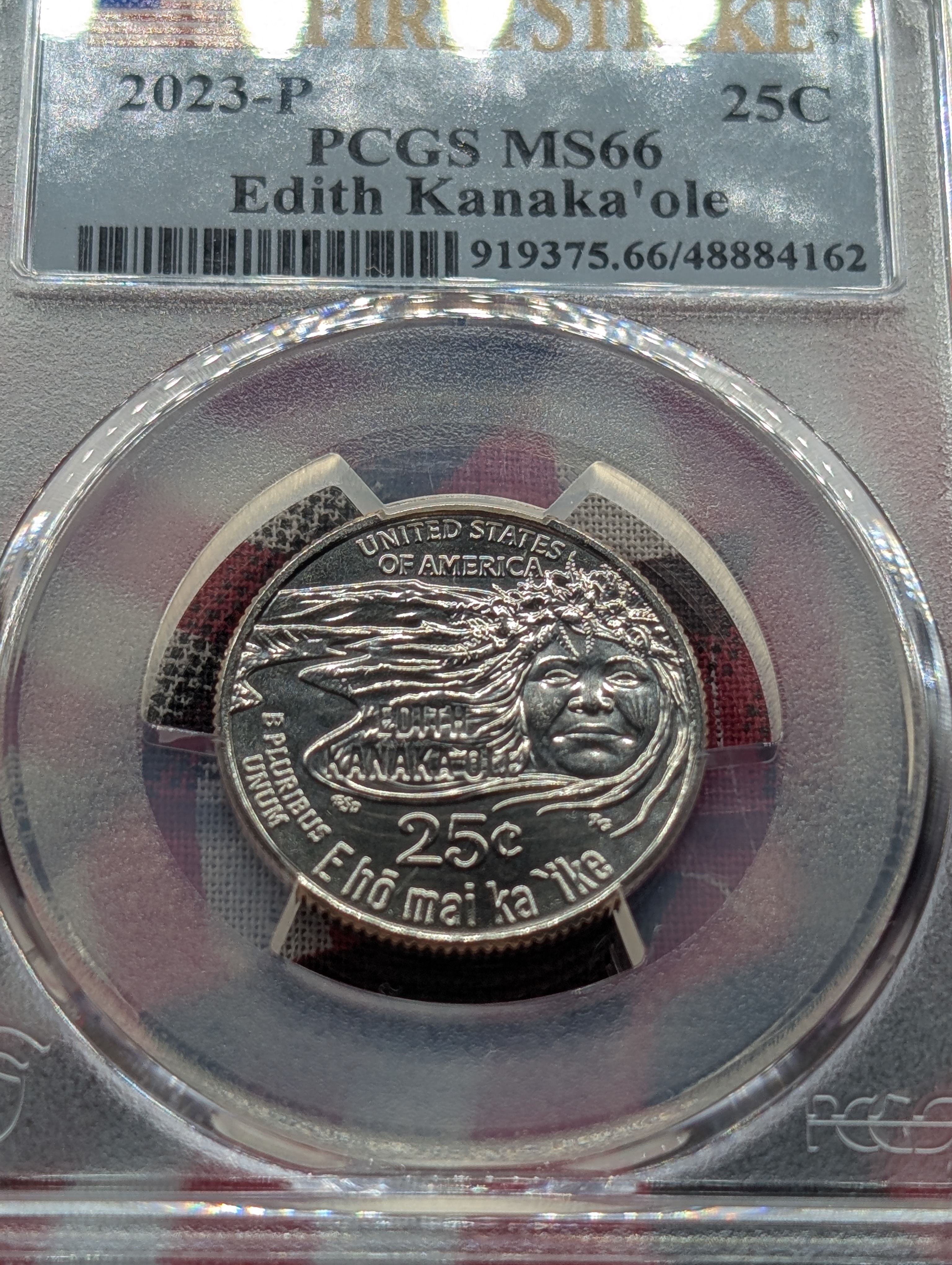 2023-P Edith Kanaka'ole Quarter - PCGS MS66 - First Strike