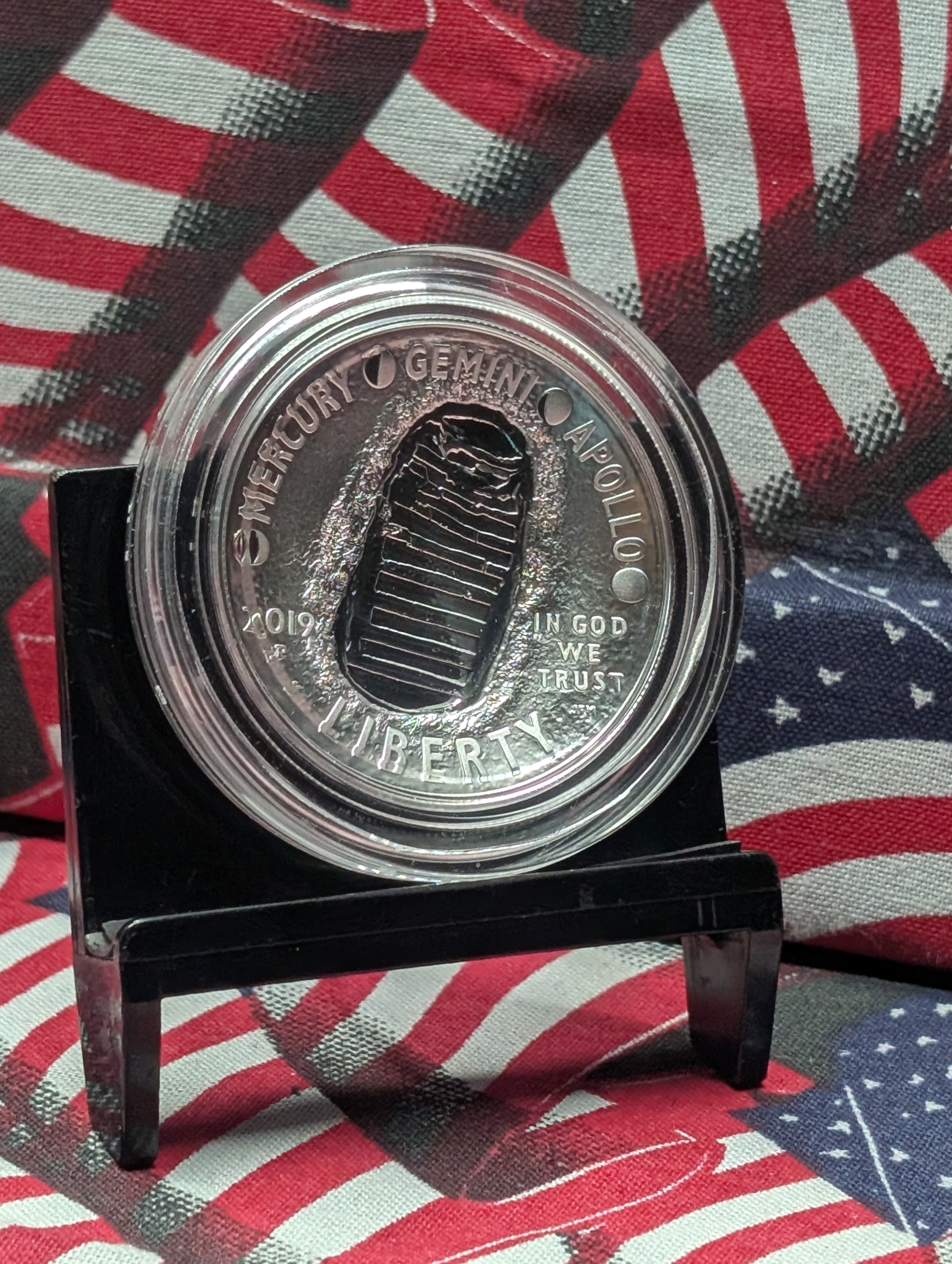 2019-P PROOF Apollo 11 Commemorative Silver Dollar in Government Capsule