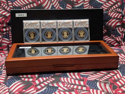 (4) 2008-S PROOF Presidential Dollars - All ANACS Cert. PR70 DCAM - First Release w/ Original 