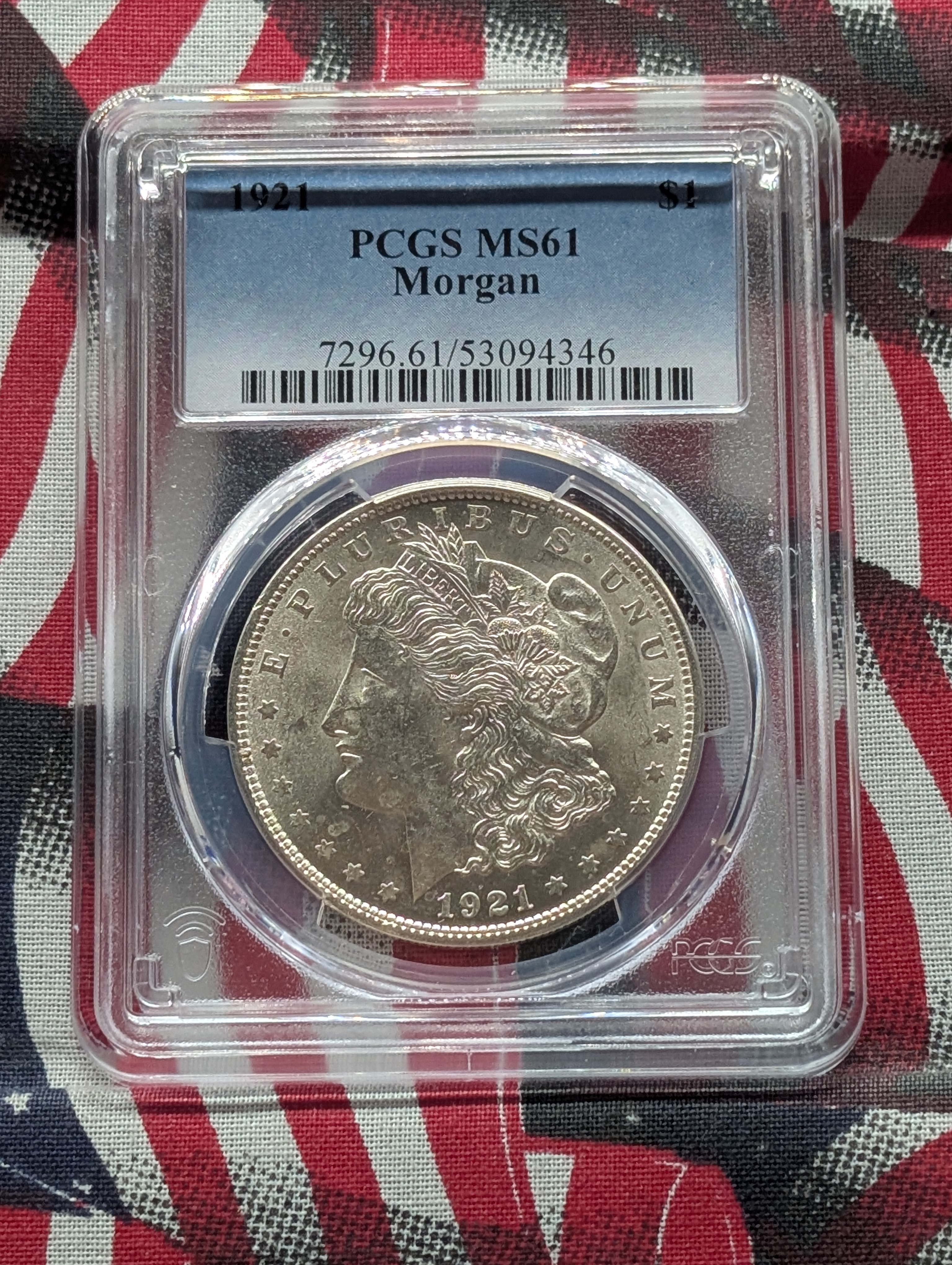 1921 Morgan Silver Dollar - PCGS MS61