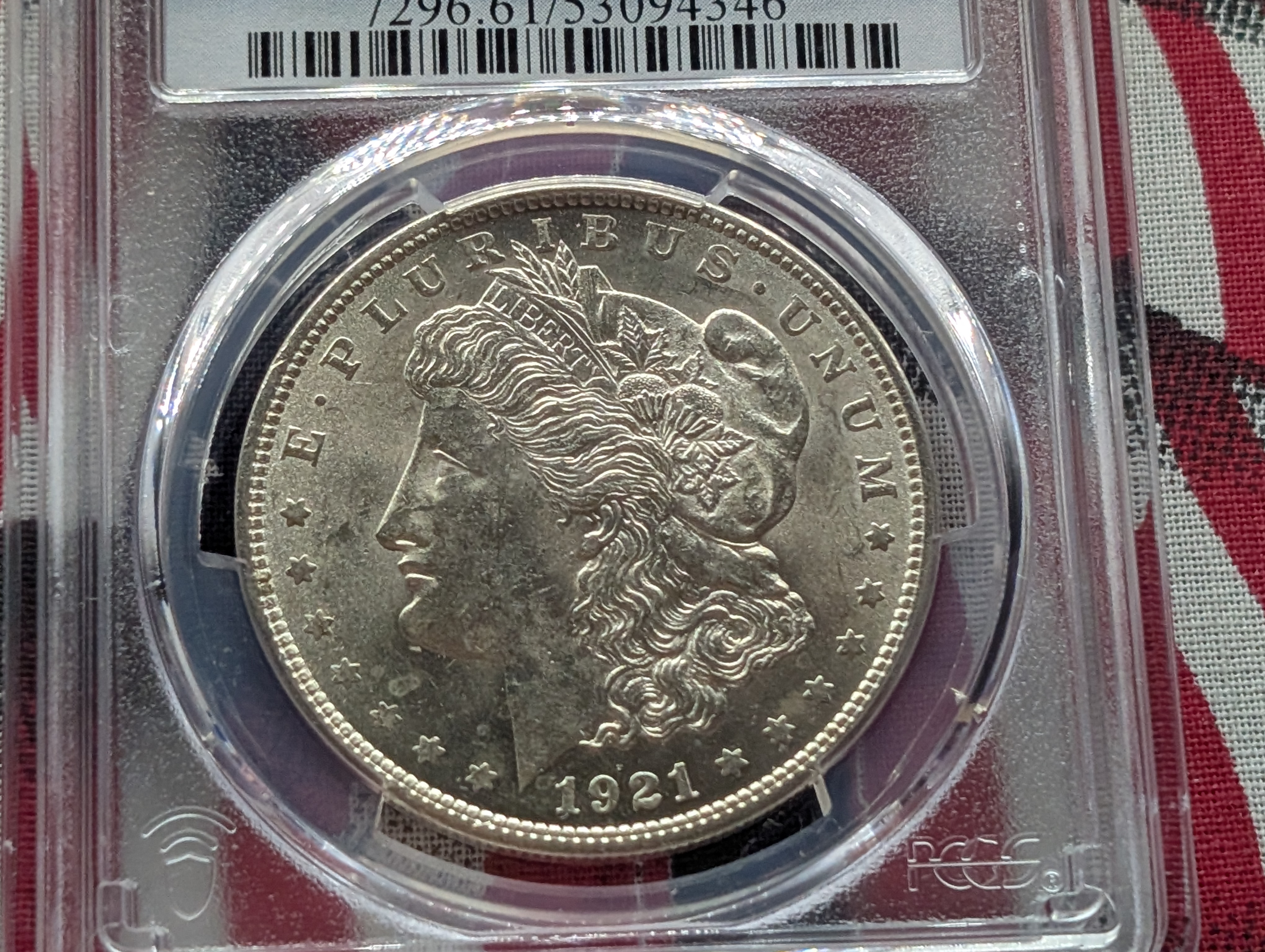 1921 Morgan Silver Dollar - PCGS MS61