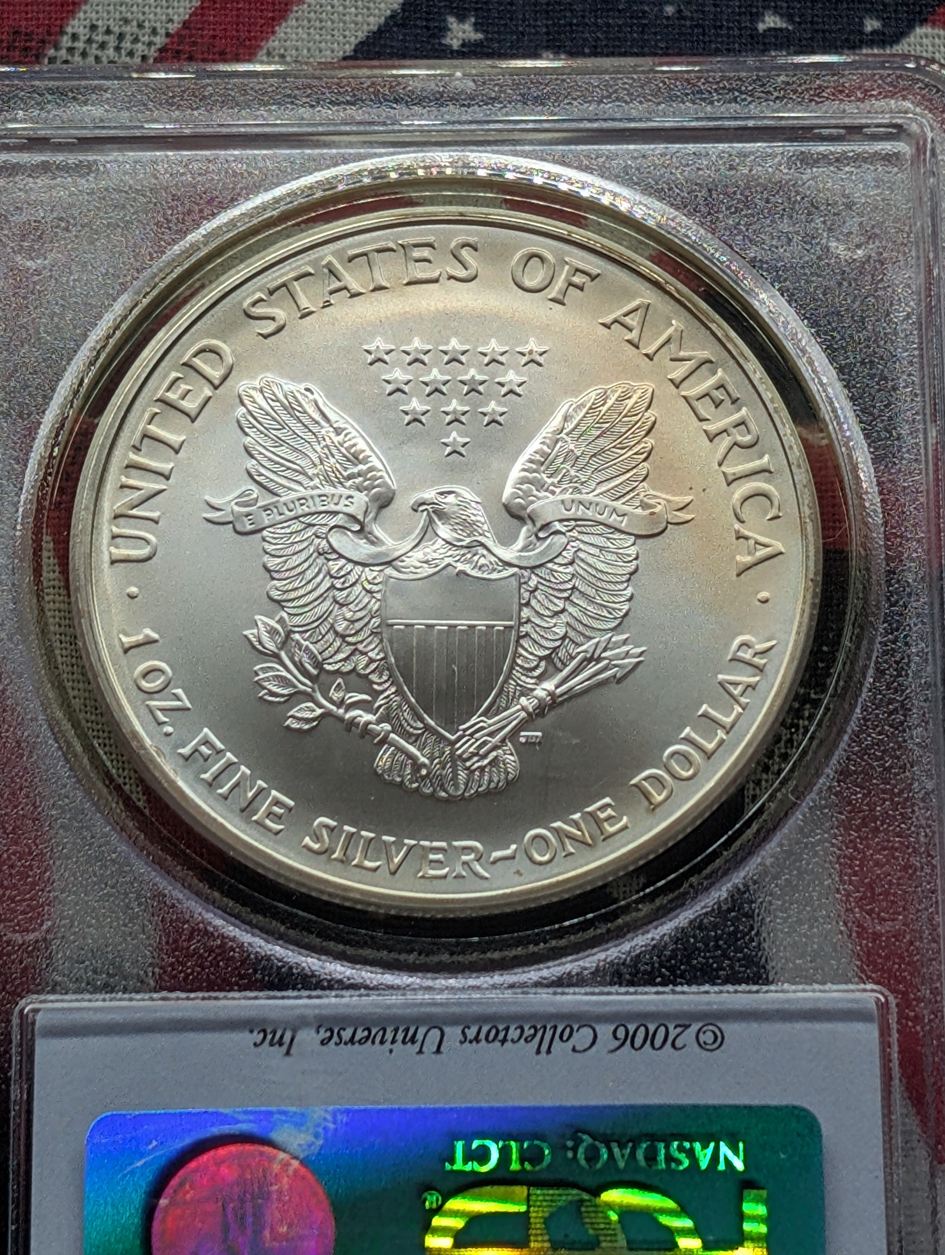 2006 American Silver Eagle, .999 One Troy Ounce - PCGS MS69 - First Strike