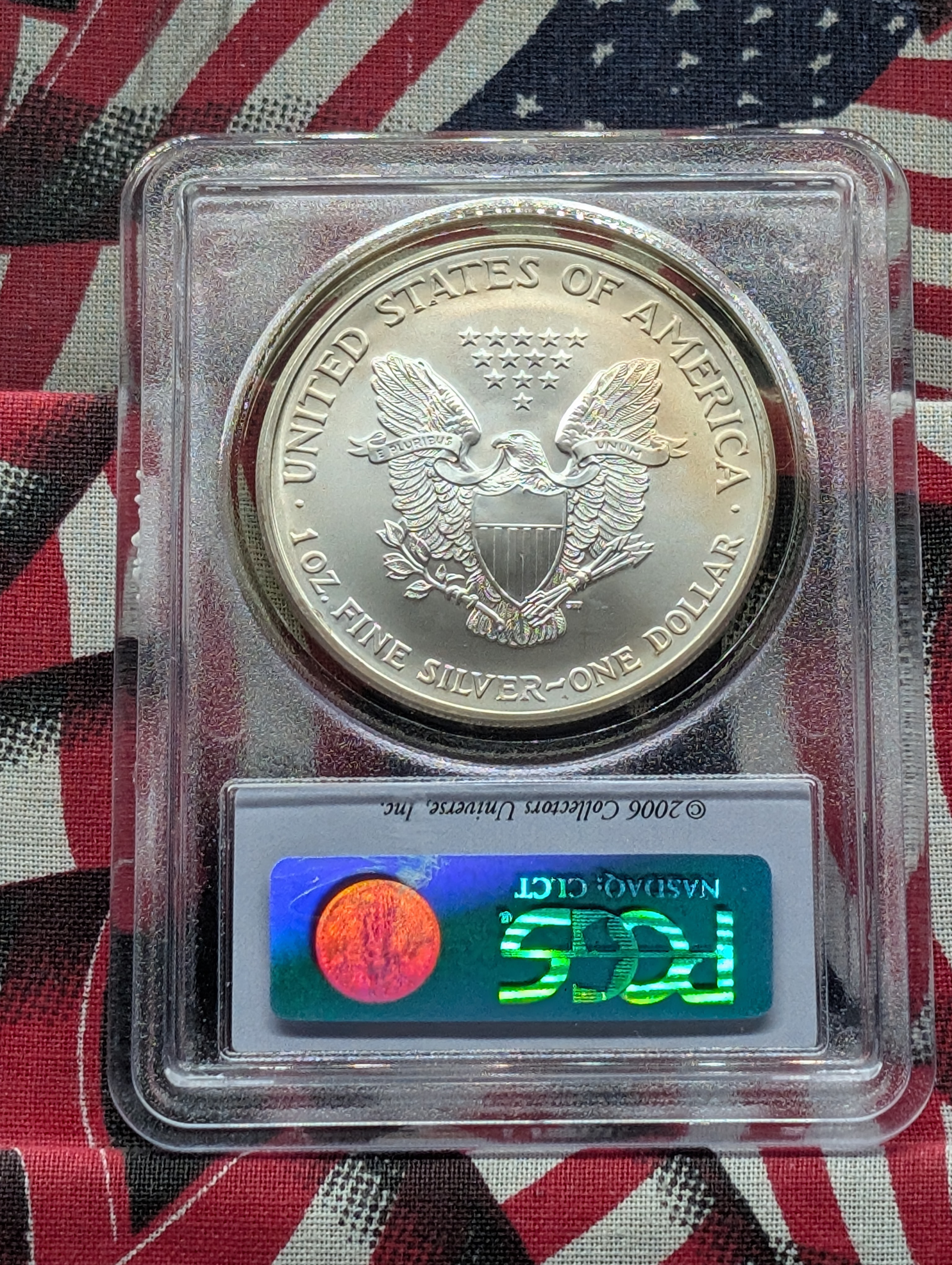 2006 American Silver Eagle, .999 One Troy Ounce - PCGS MS69 - First Strike