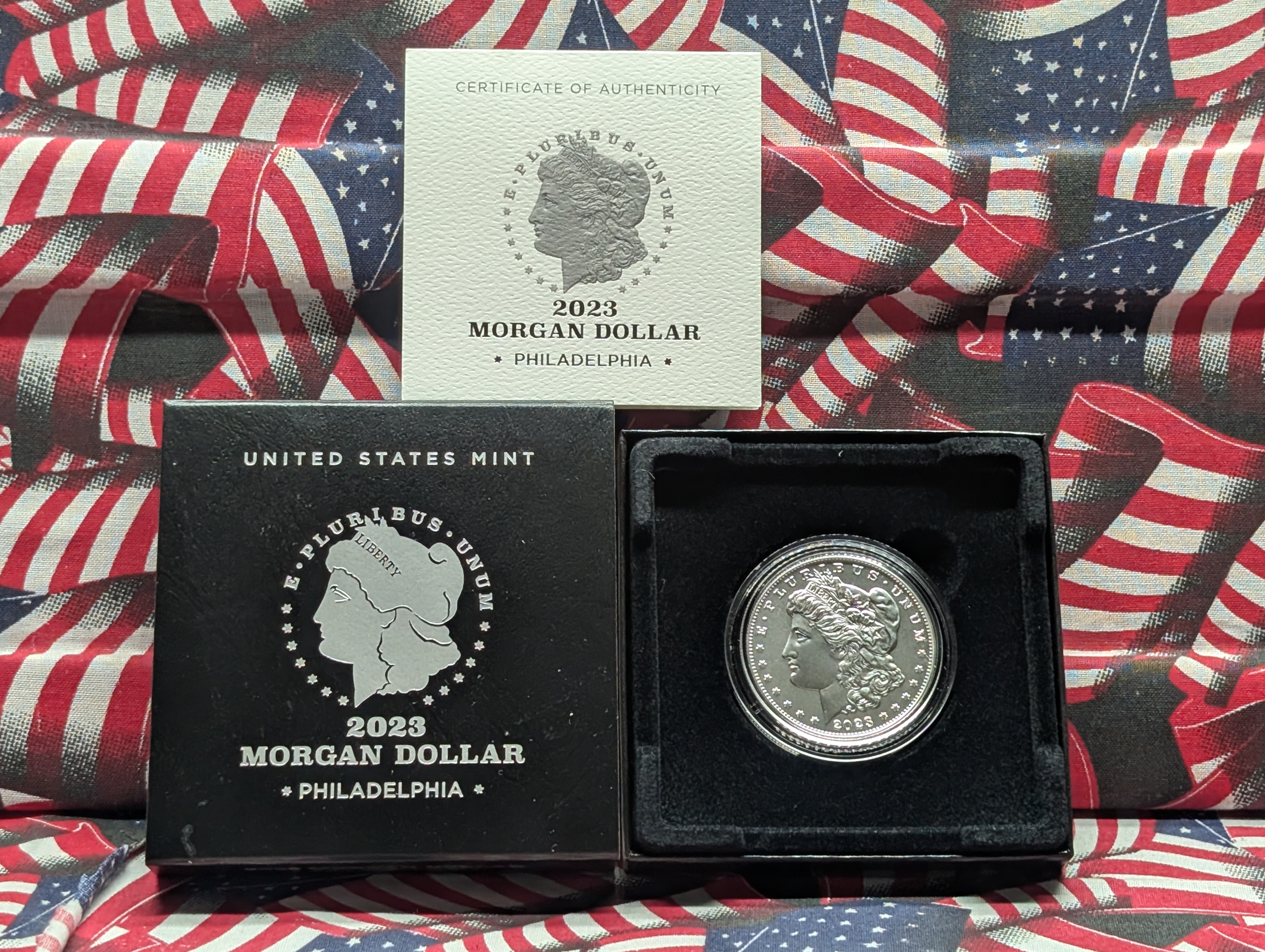 2023-P UNC Morgan Silver Dollar .999 Silver 0.859 Troy Ounce in OGP w/ COA