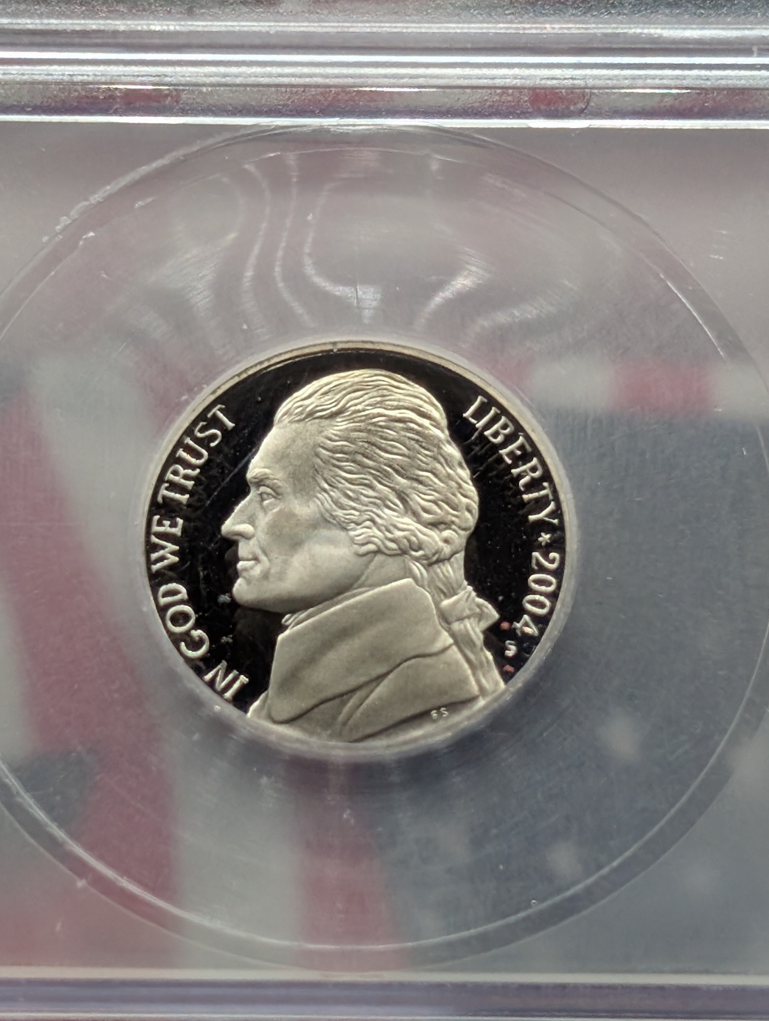 2004-S PROOF Jefferson Peace Medal Nickel - ICG Cert, PR70 DCAM - First Day of Issue