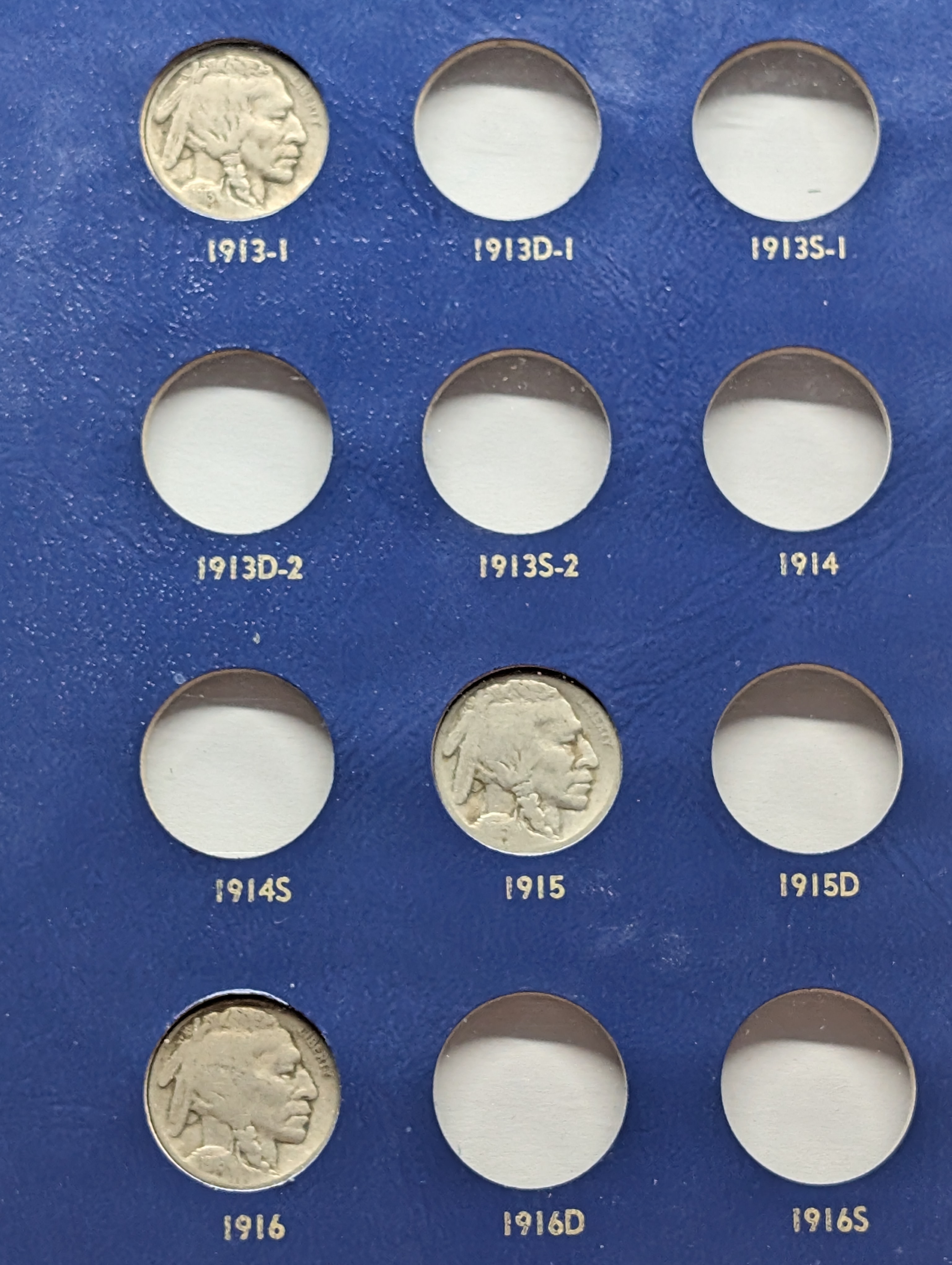 Partial 1913-1937 Indian Head Buffalo Nickel Collection in Album