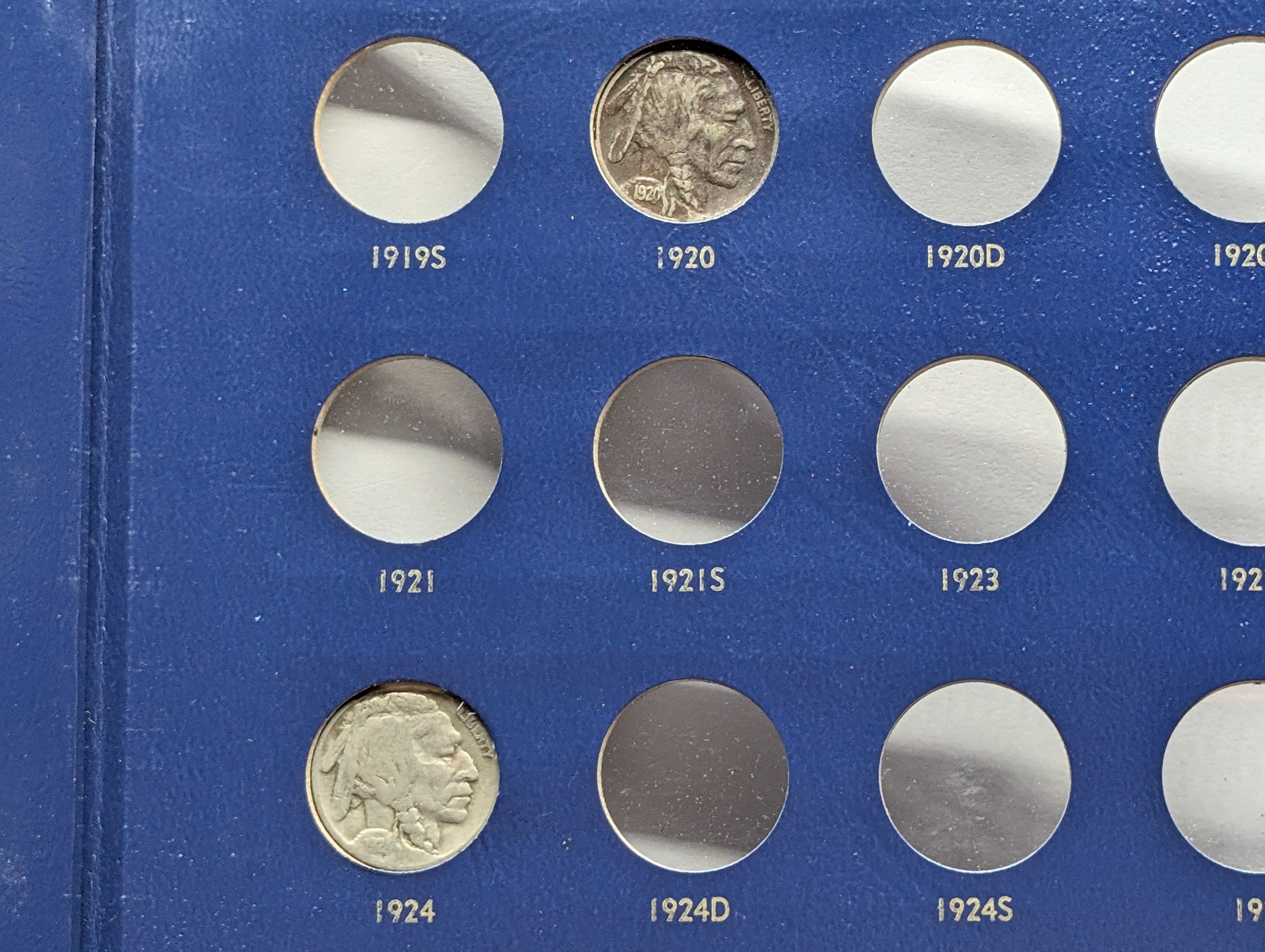 Partial 1913-1937 Indian Head Buffalo Nickel Collection in Album