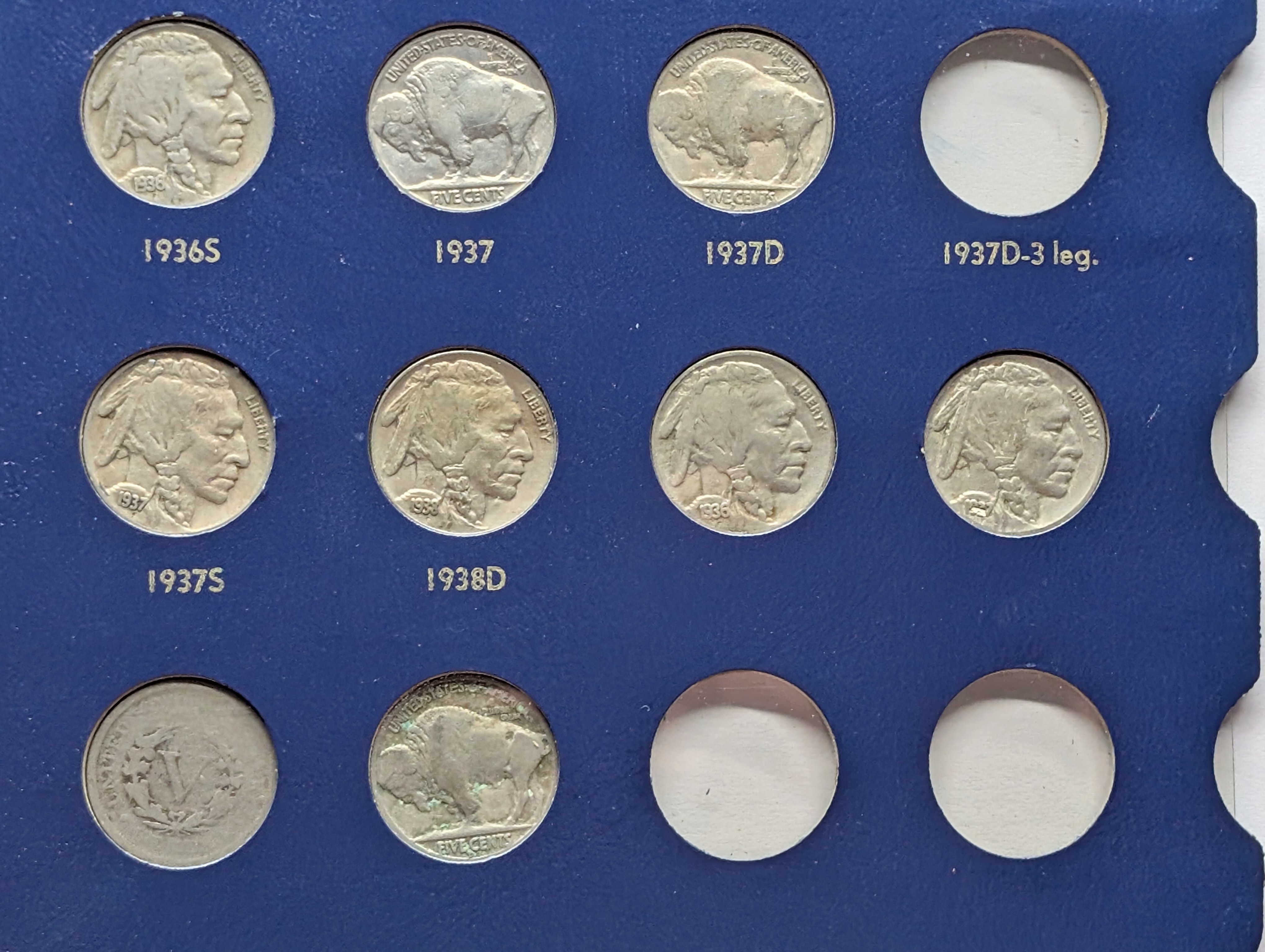 Partial 1913-1937 Indian Head Buffalo Nickel Collection in Album