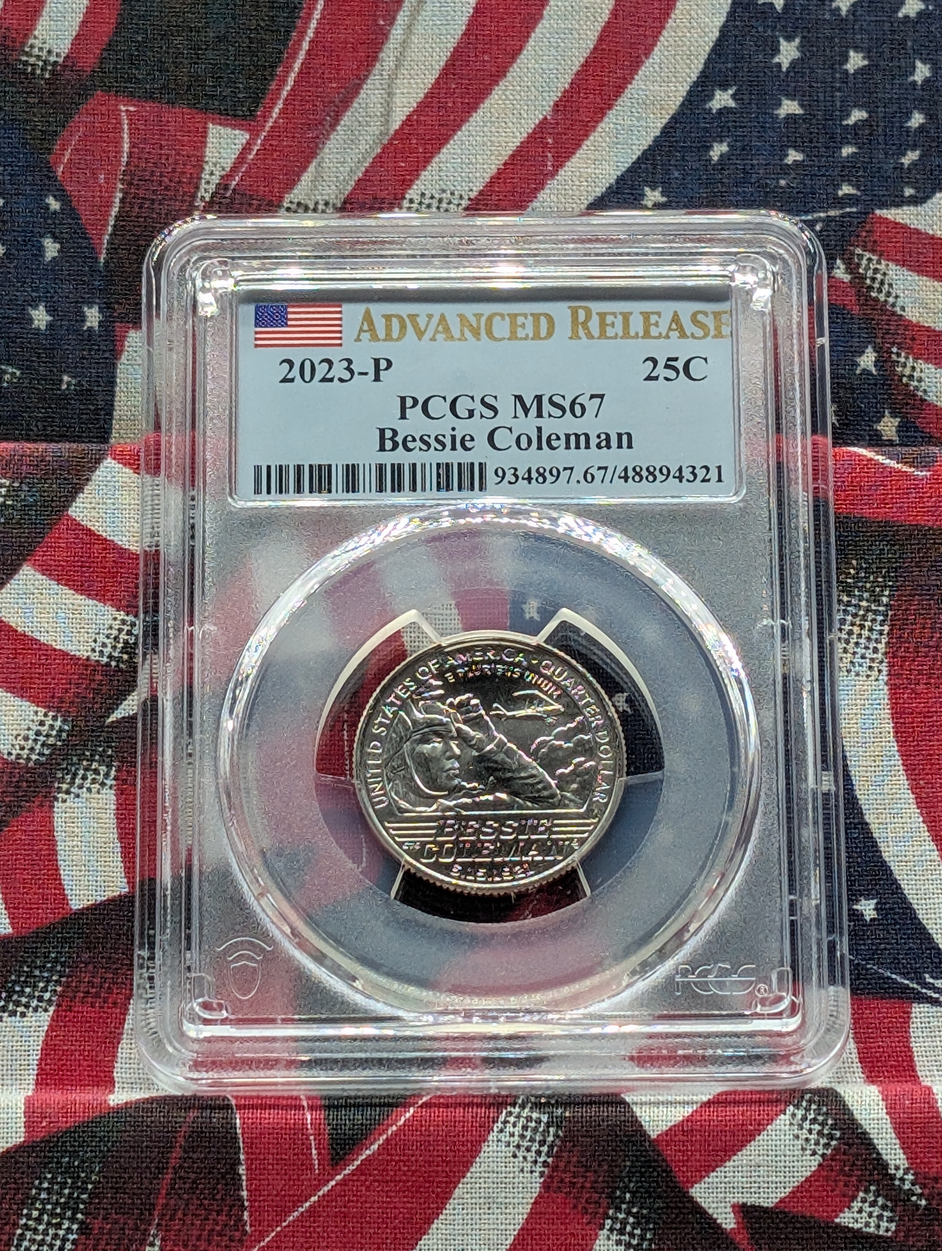 2023-P Bessie Coleman Quarter - PCGS MS67 - Advanced Release