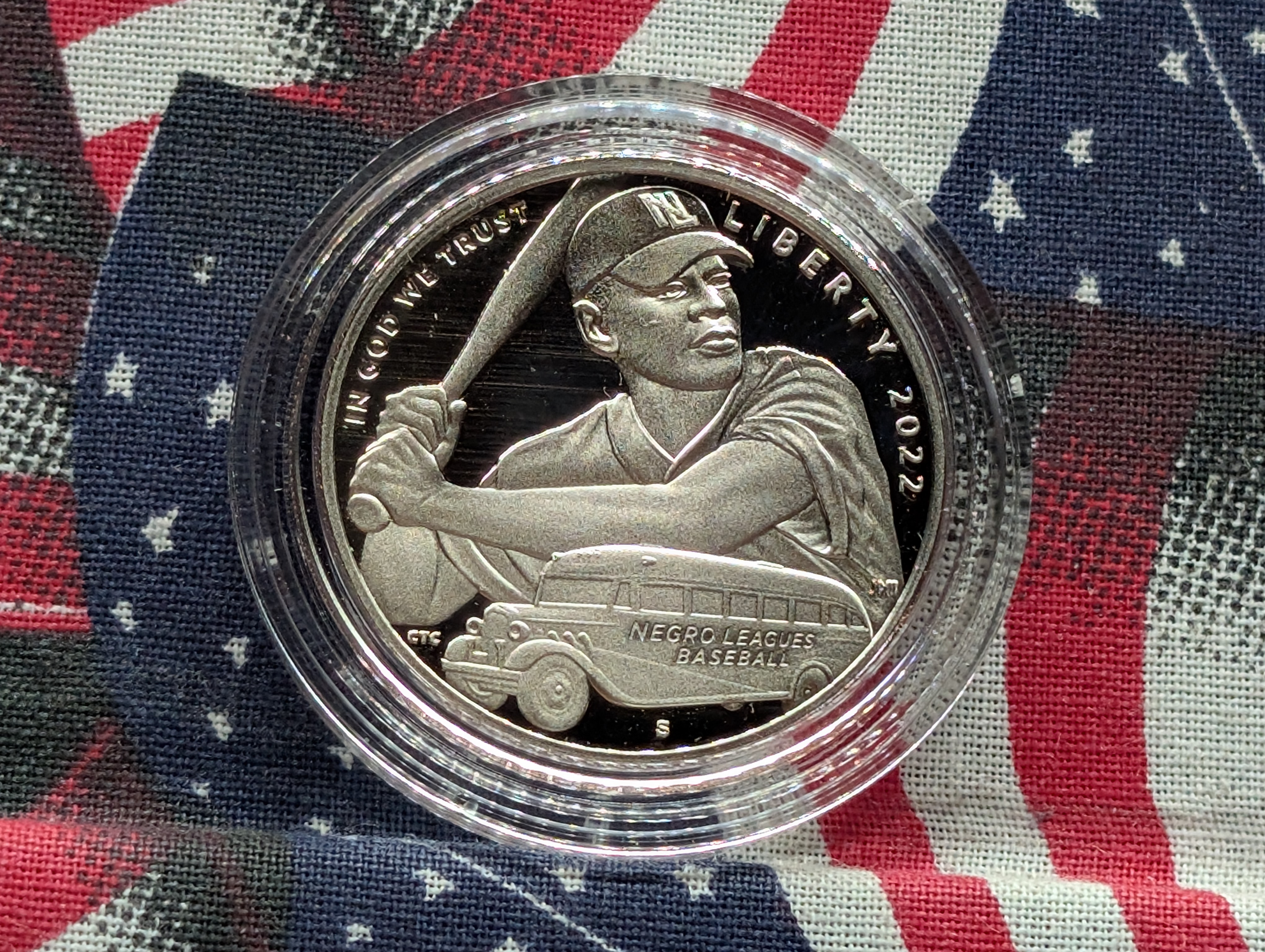 2022-S PROOF Negro Leagues Baseball Commemorative Half Dollar in Government Capsule