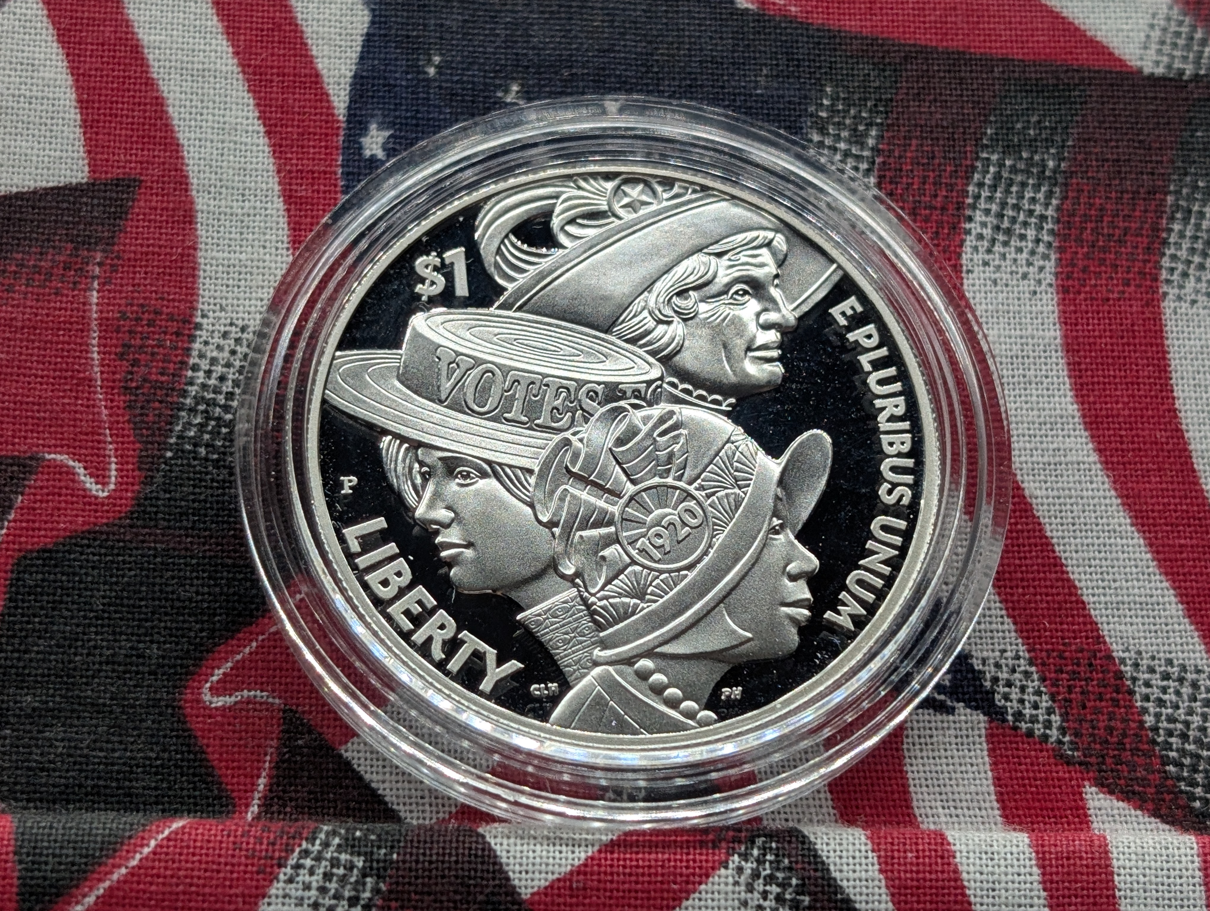 2020-P PROOF Women's Suffrage Commemorative Silver Dollar in Government Capsule