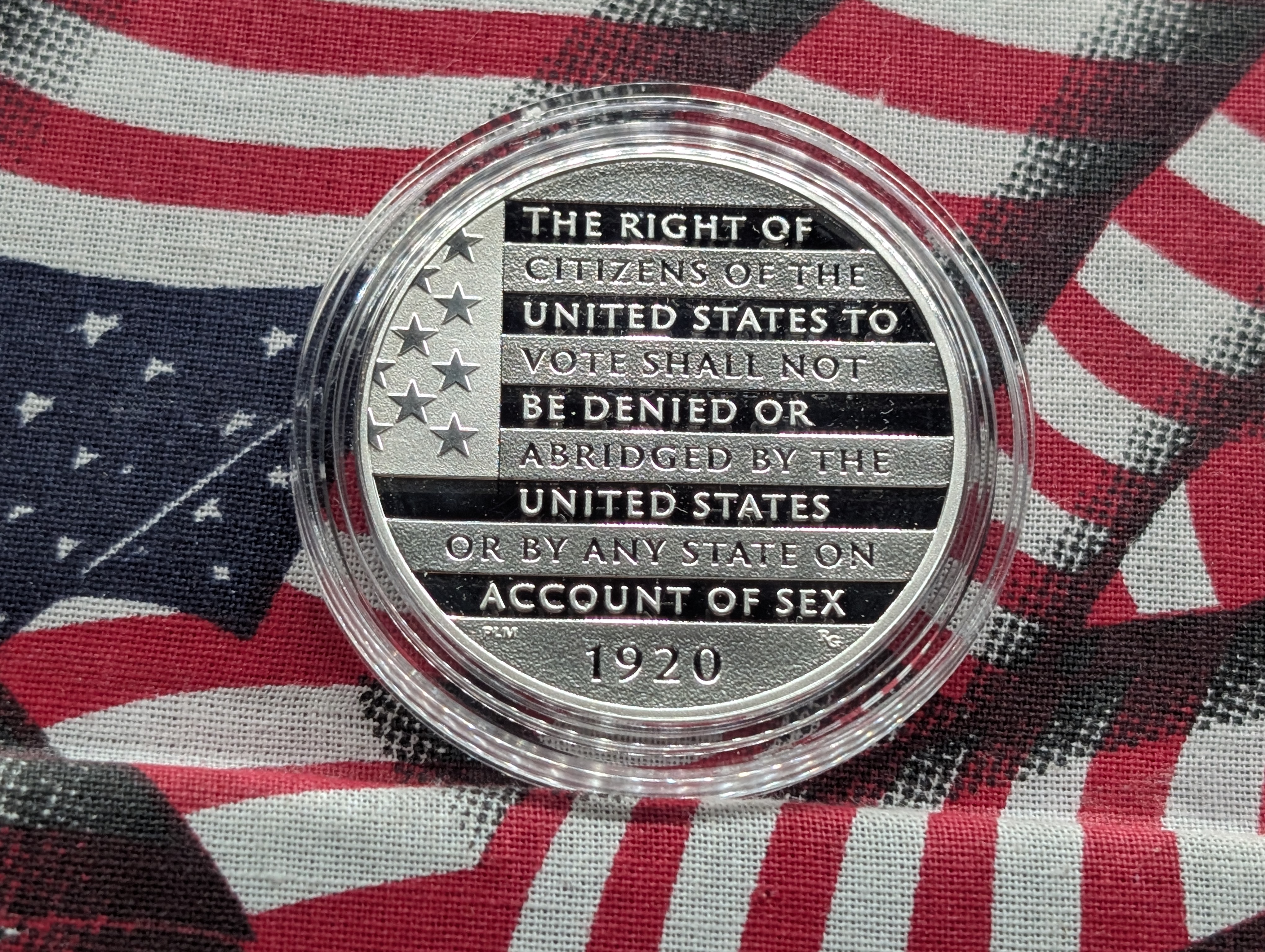 2020 PROOF Women's Suffrage Centennial Commemorative Silver Medal in Government Capsule - 1 Oz. .999 SILVER