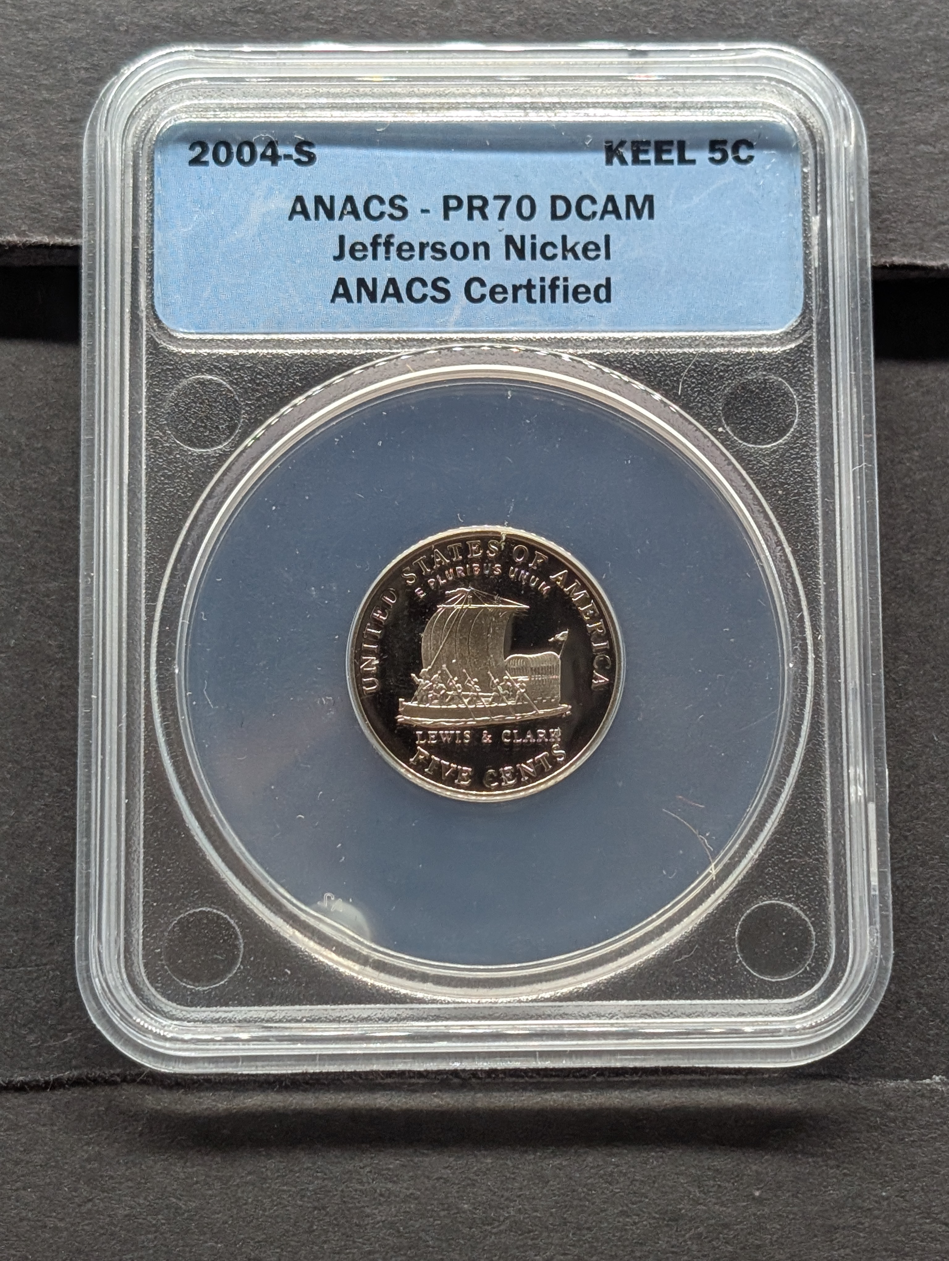 (4) 2004-S & 2005-S PROOF Jefferson Westward Journey Nickels - All ANACS Cert. PR70 DCAM (Keel Boat & Peace Medal, American Bison & Ocean in