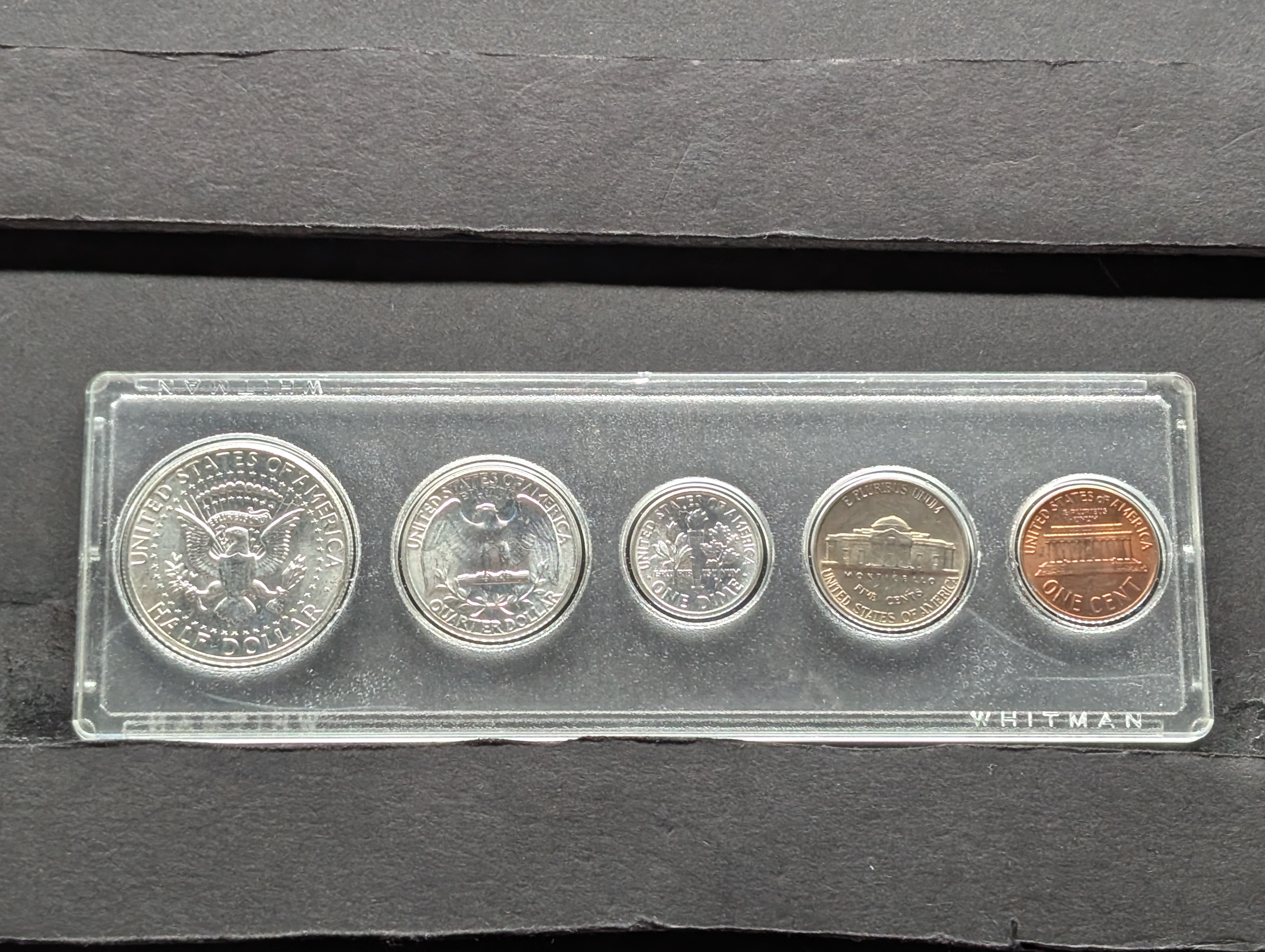 1964 Year Coin Set in Whitman Case - Includes (3) 90% Silver Coins