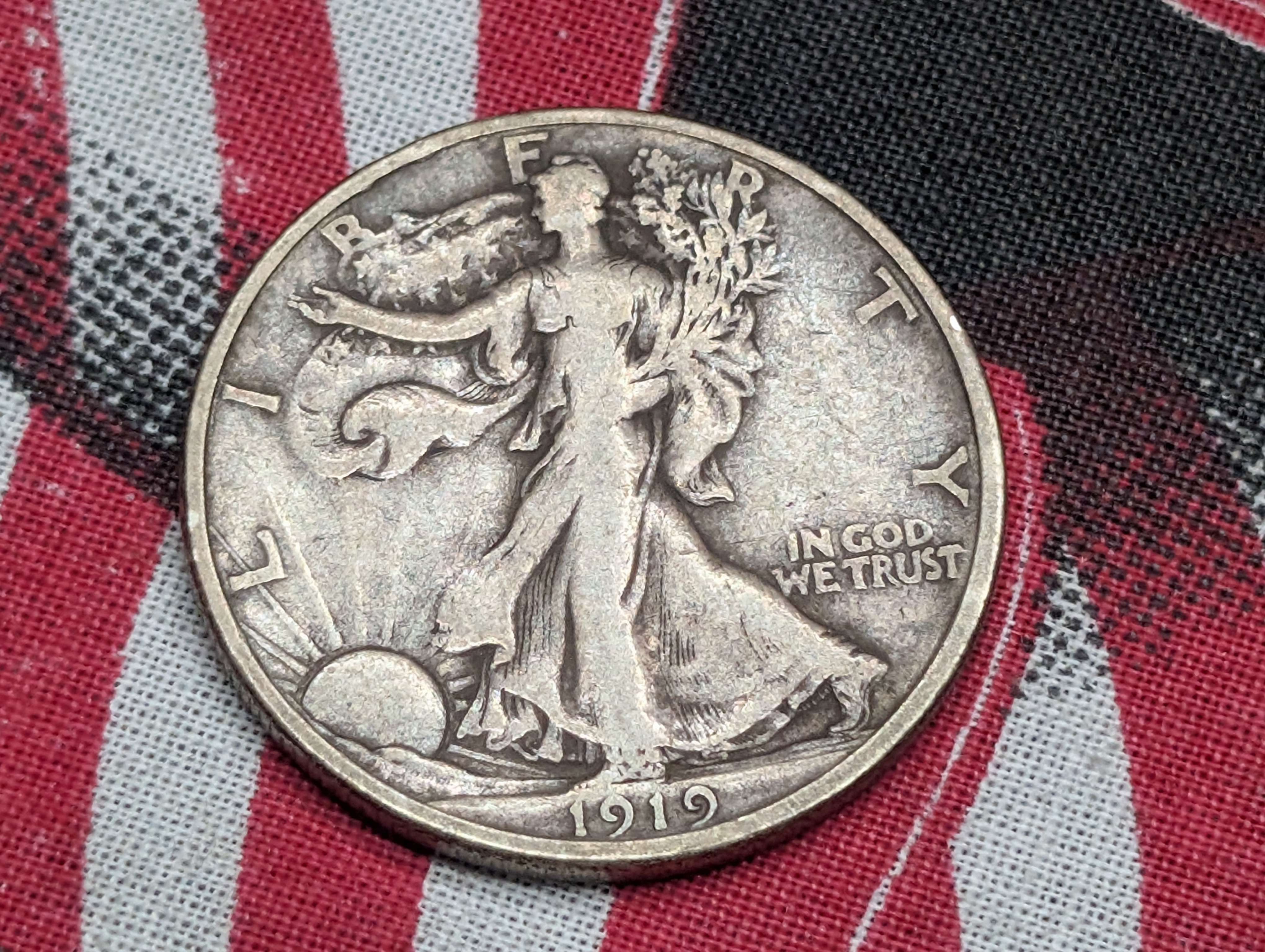 1919-S Walking Liberty 90% Silver Half Dollar
