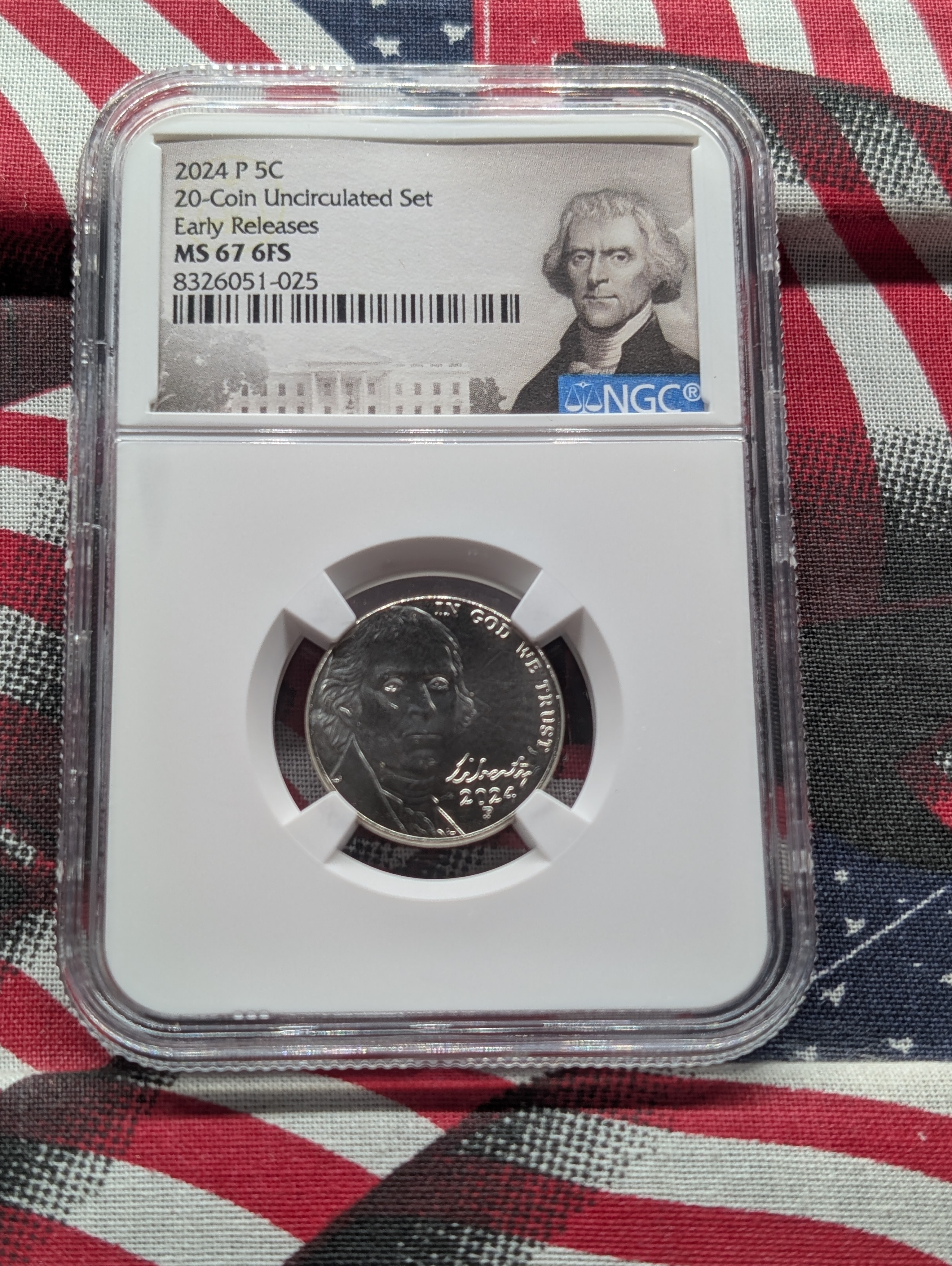 2024-P Jefferson Nickel - NGC MS67 6FS - Early Release