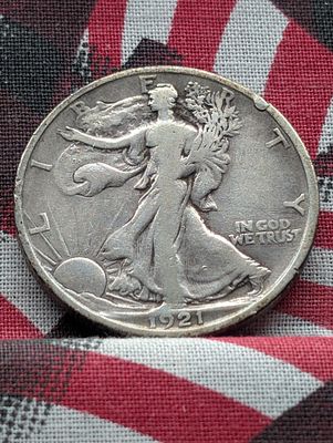 1921-D Walking Liberty 90% Silver Half Dollar - Key Date!! Condition PLEASE NOTE Some coins may 