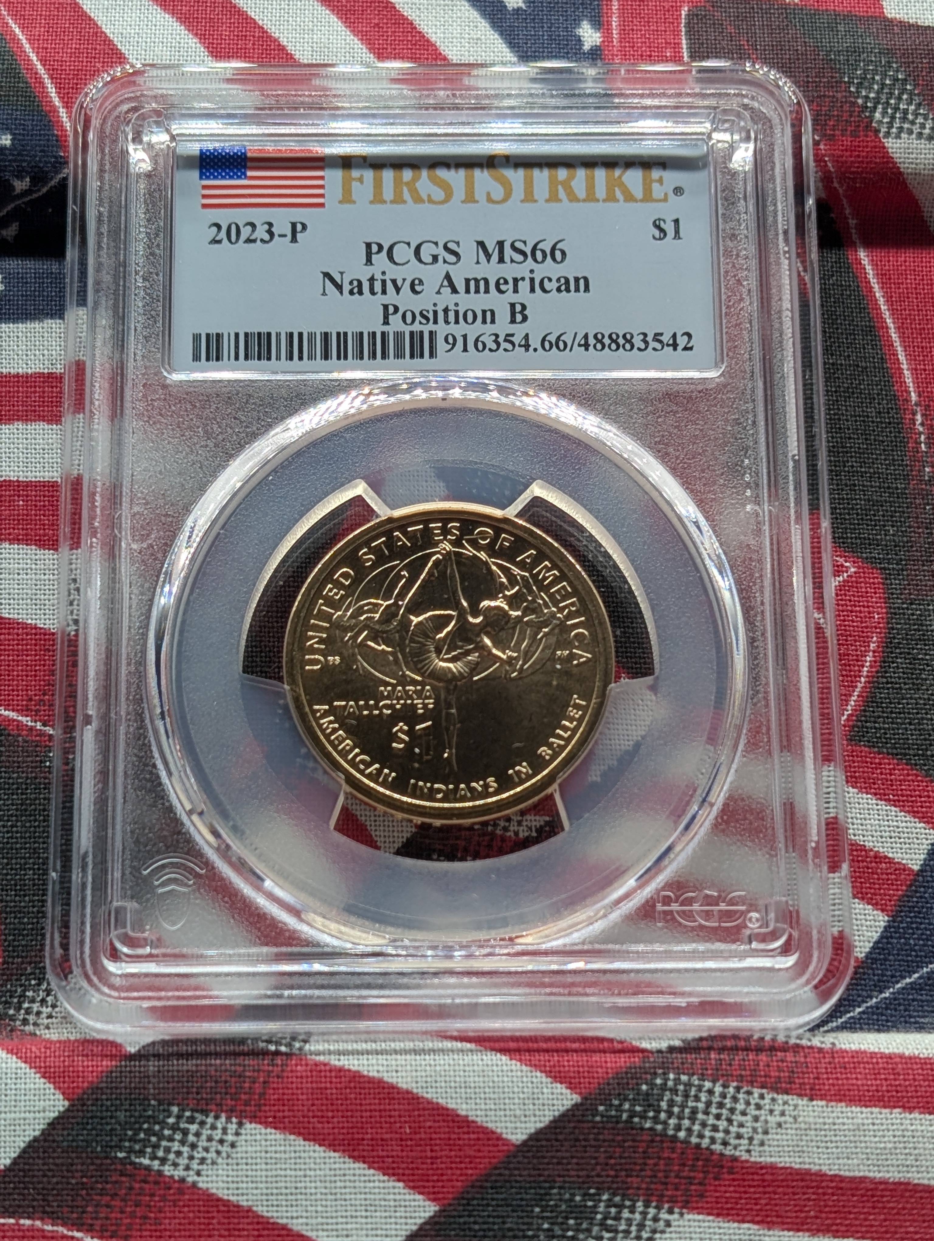 2023-P Native American (Maria Tallchief) Dollar - PCGS MS66 Position B - First Strike