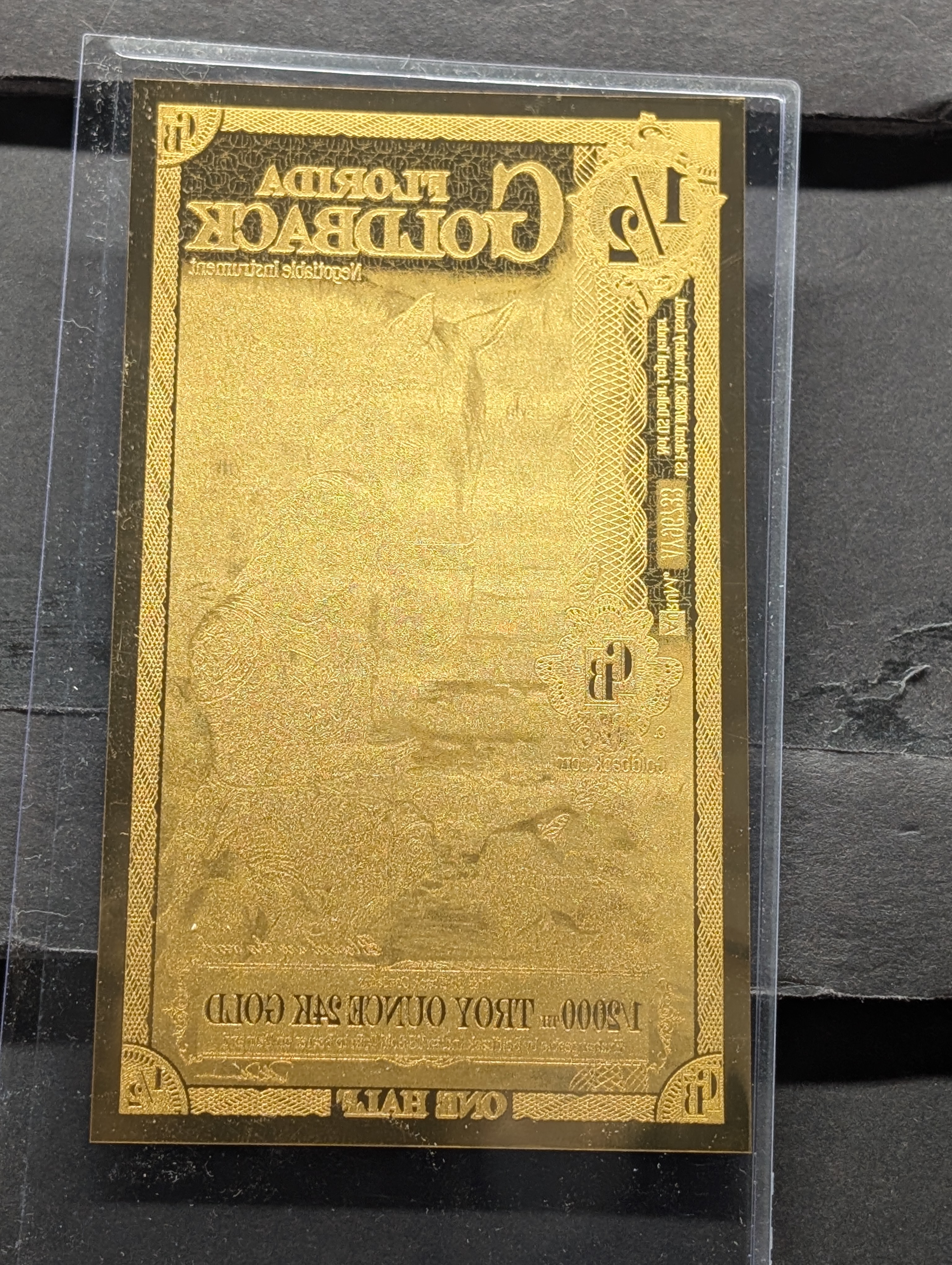1/2000th Troy Oz. 24k GOLD 2025 Florida 1/2 Dollar Goldback