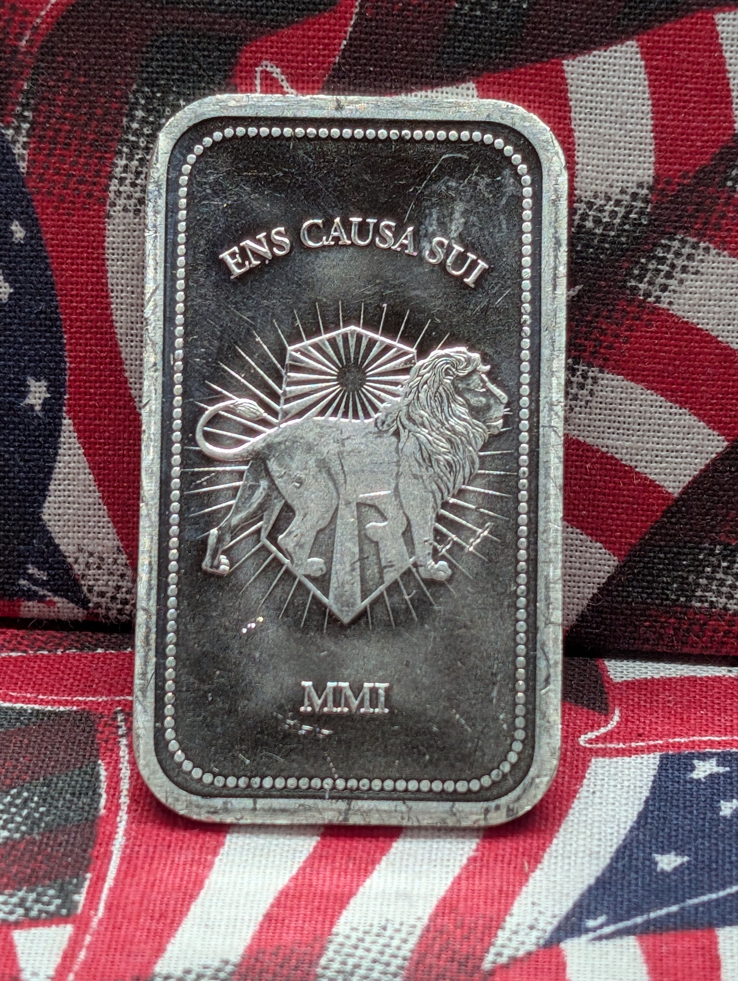 1 Oz. .999 FINE SILVER Being One's Own Cause - From Unity Comes Strength Designed Art Bar