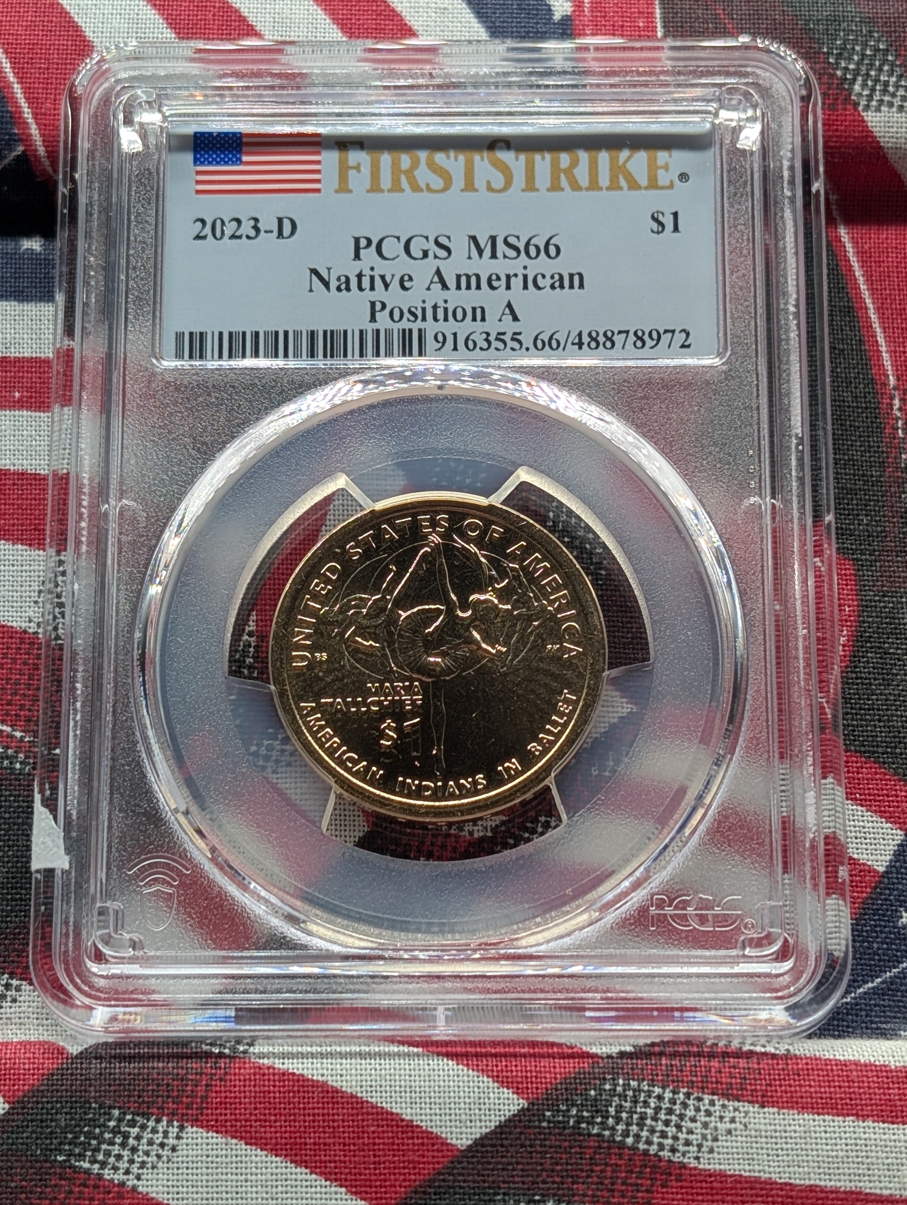 2023-D Native American (Maria Tallchief) Dollar - PCGS MS66 Position A - First Strike