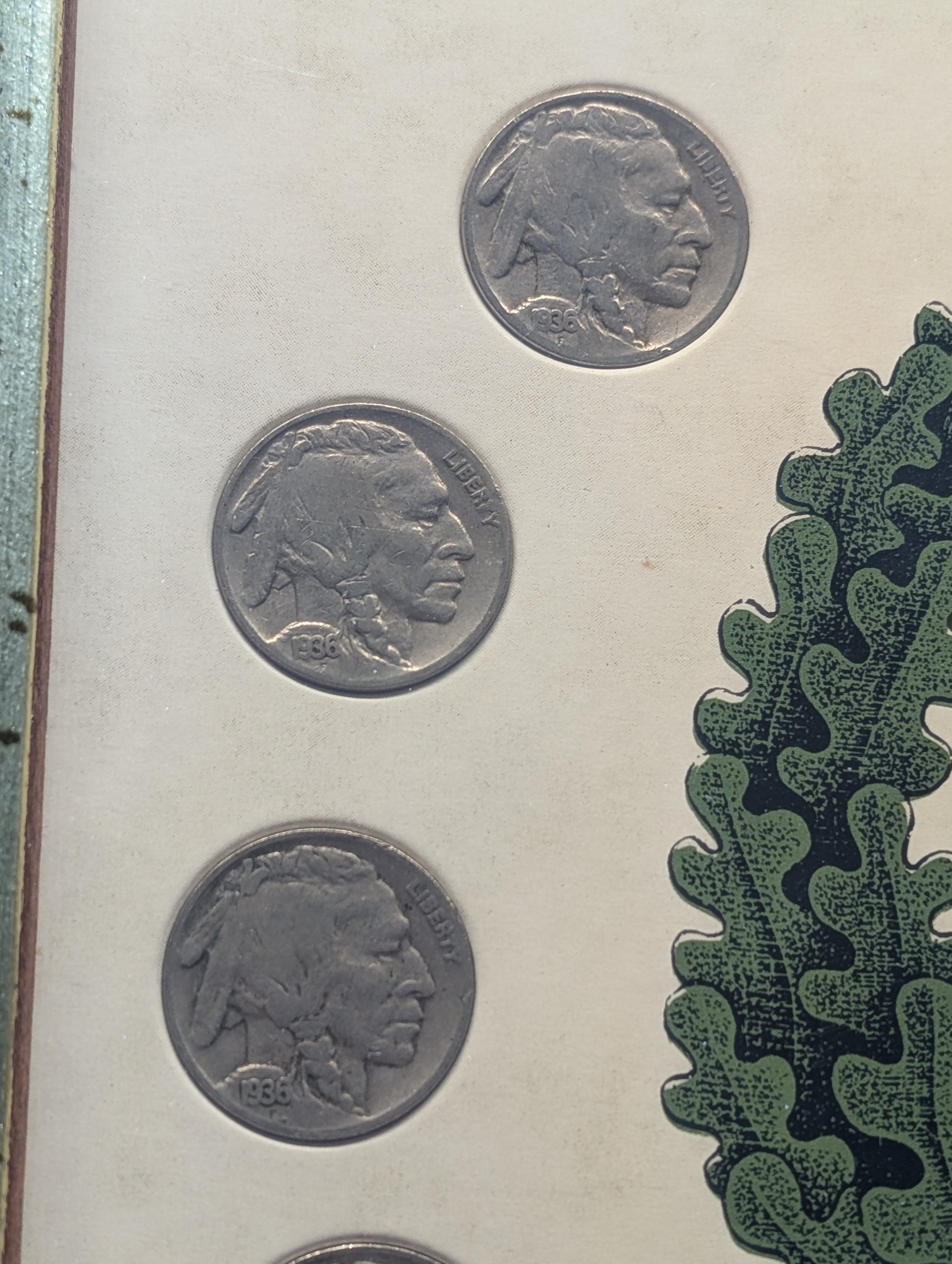 A Tribute to The Old West Coin Collection in Display Frame w/ COA - Various Dated Indian Head Cents & Buffalo Nickels
