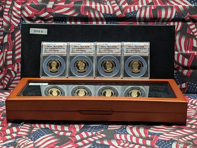 (4) 2010-S PROOF Presidential Dollars - All ANACS Cert. PR70 DCAM - First Release (Fillmore 