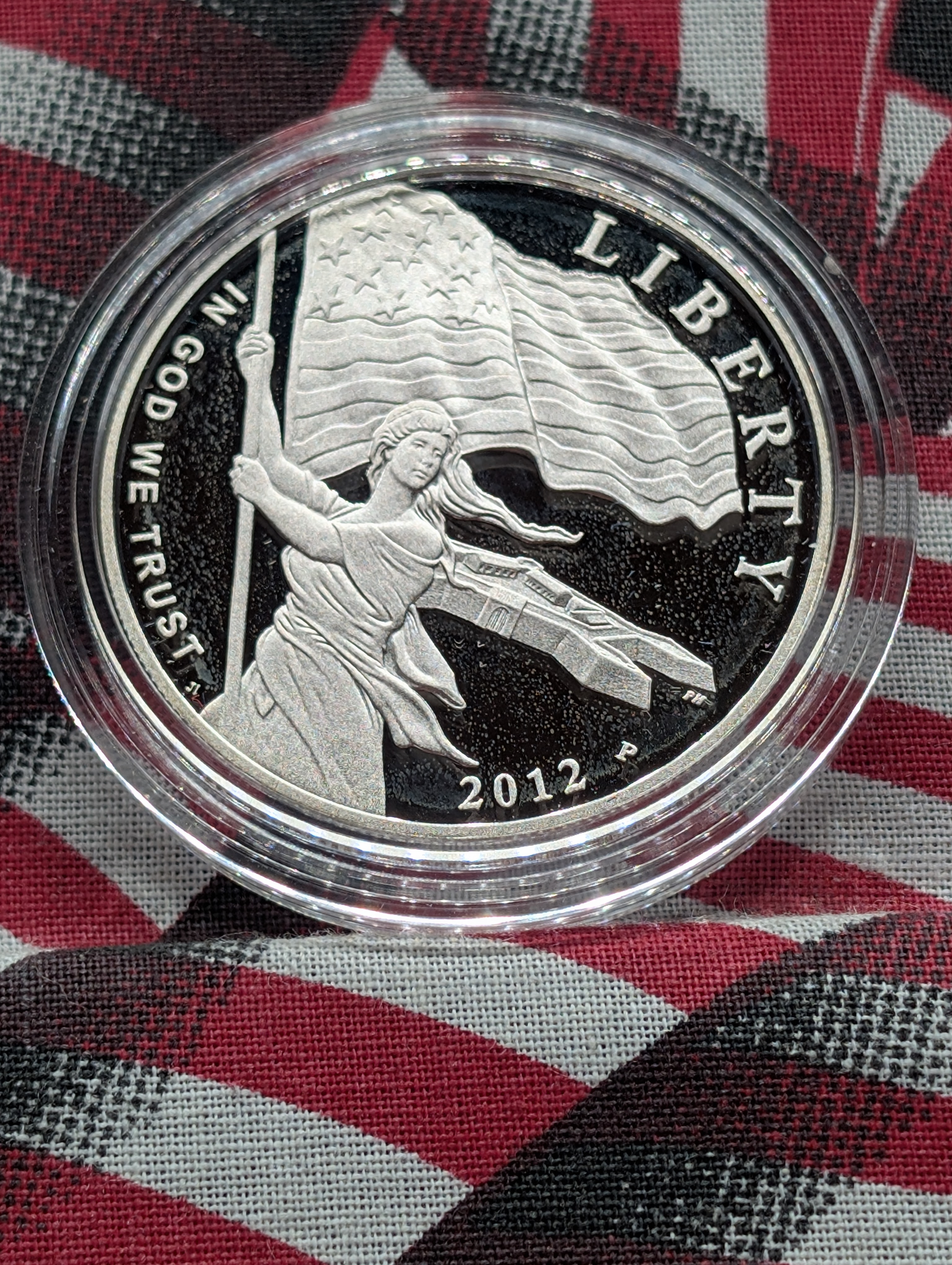 2012-P PROOF Star-Spangled Banner Commemorative Silver Dollar in Government Capsule