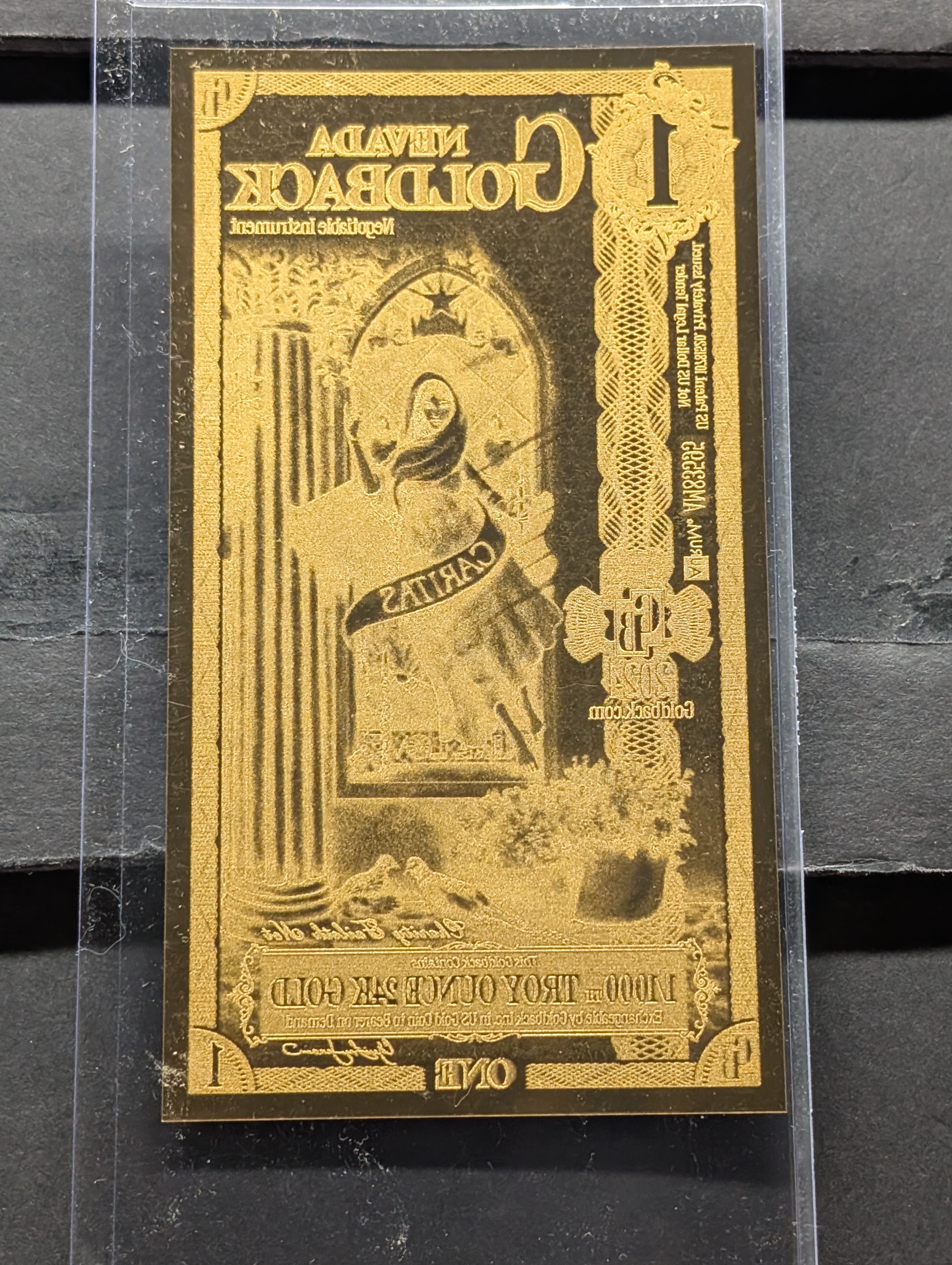 1/1000th Troy Oz. 24k GOLD 2024 Nevada $1.00 Goldback