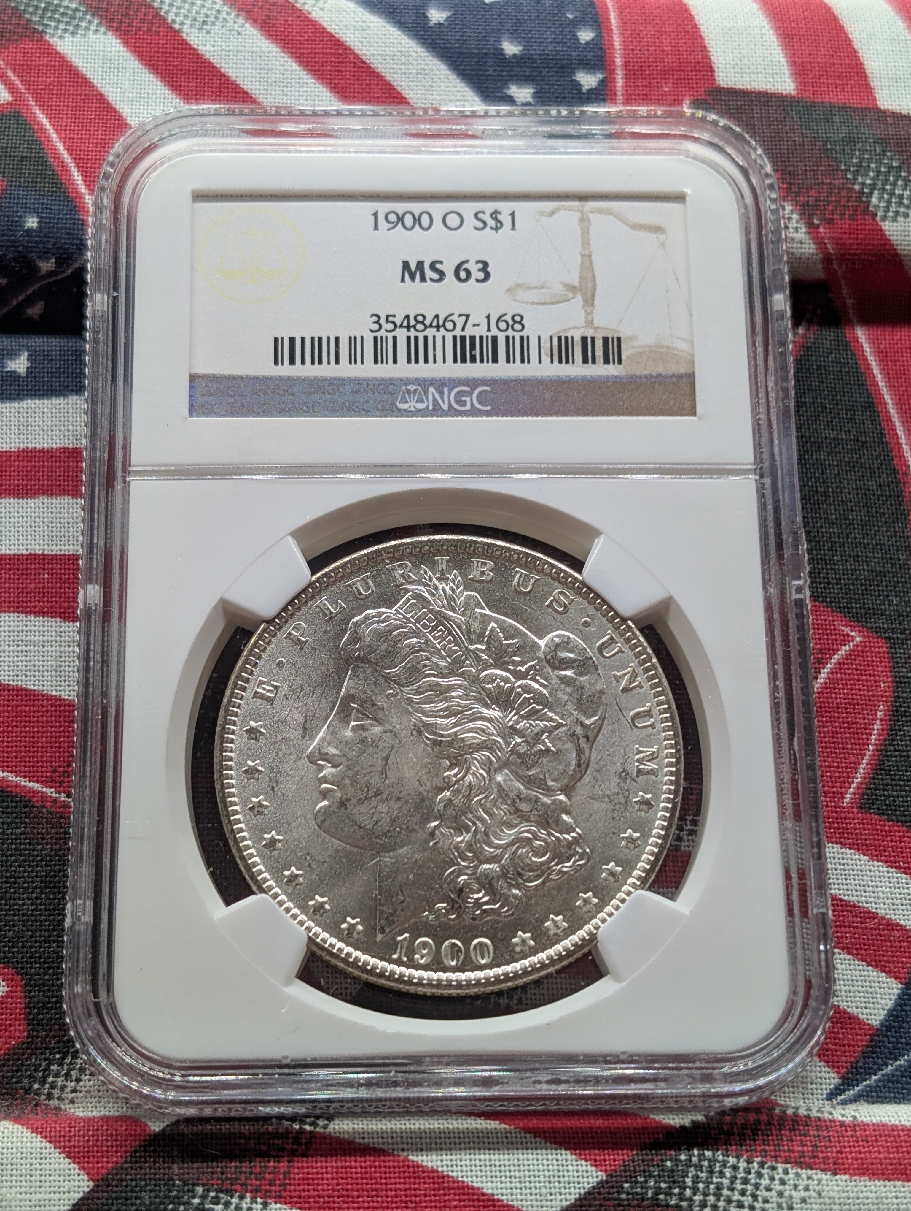 1900-O Morgan Silver Dollar - NGC MS63