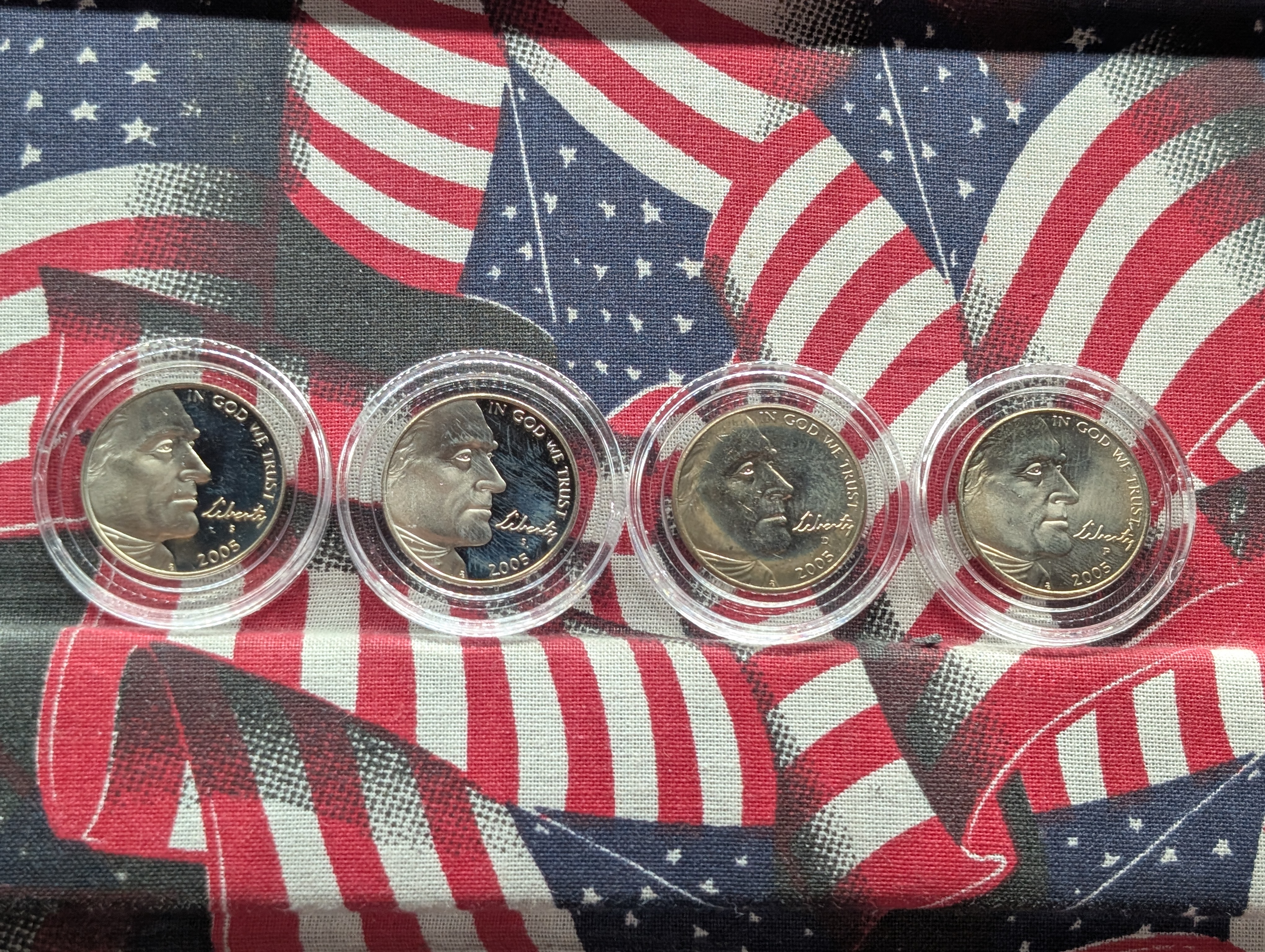 PROOF & UNC Collection of Westward Journey Jefferson Nickels in Display Box