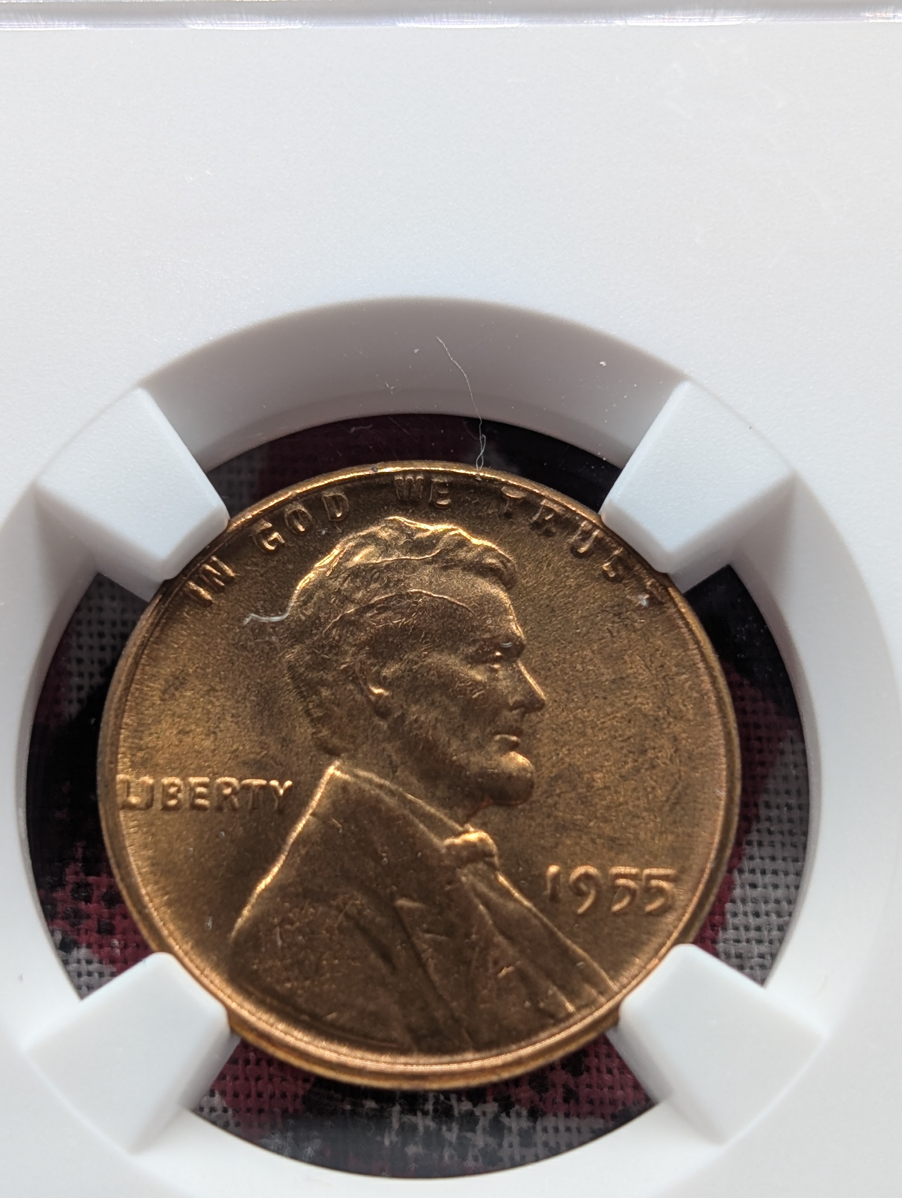 1955-P Lincoln Wheat Cent - NGC MS66 RD - Poor Man's Doubled Die