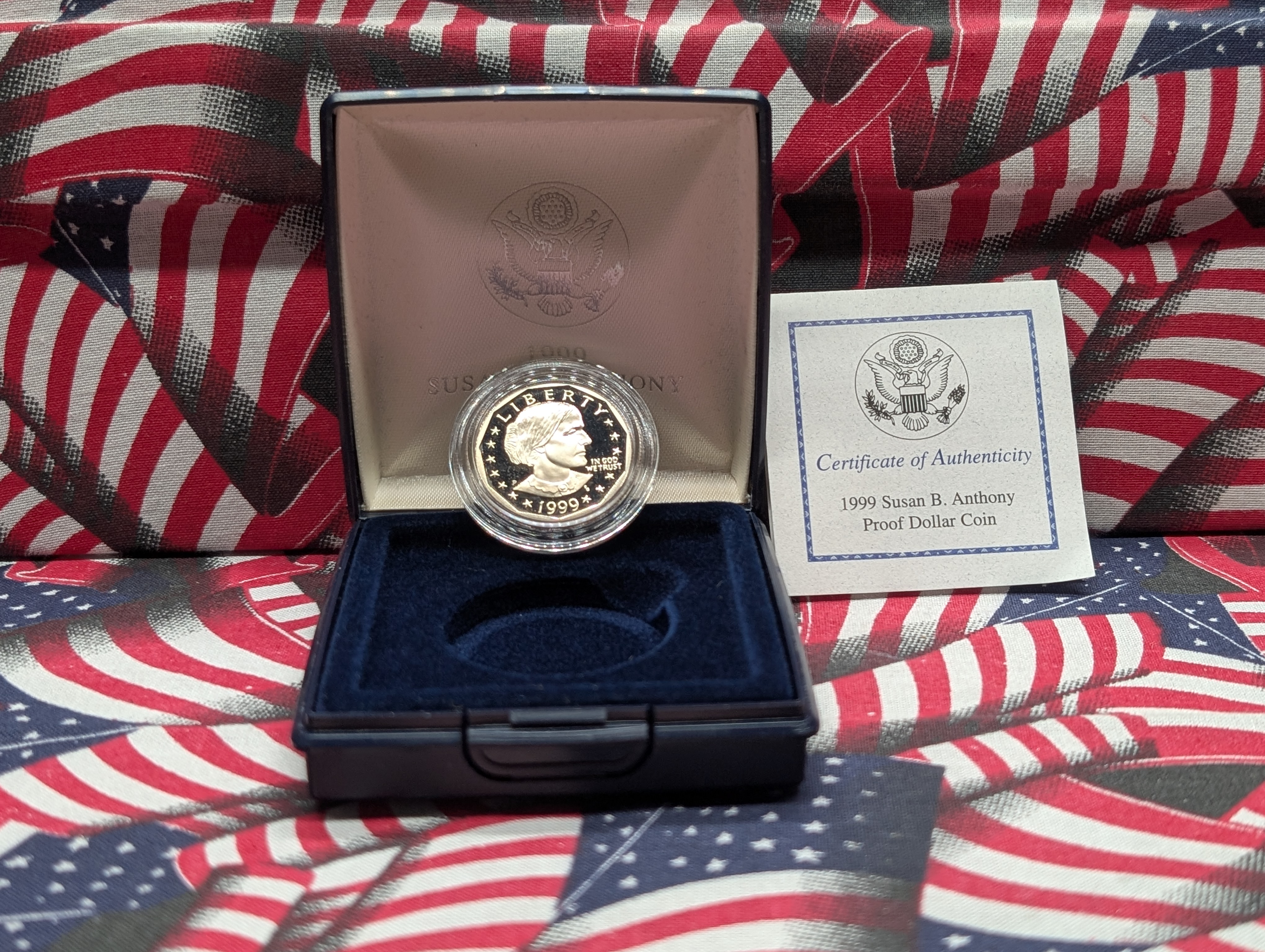 1999-P PROOF Susan B. Anthony Dollar in OGP w/ COA