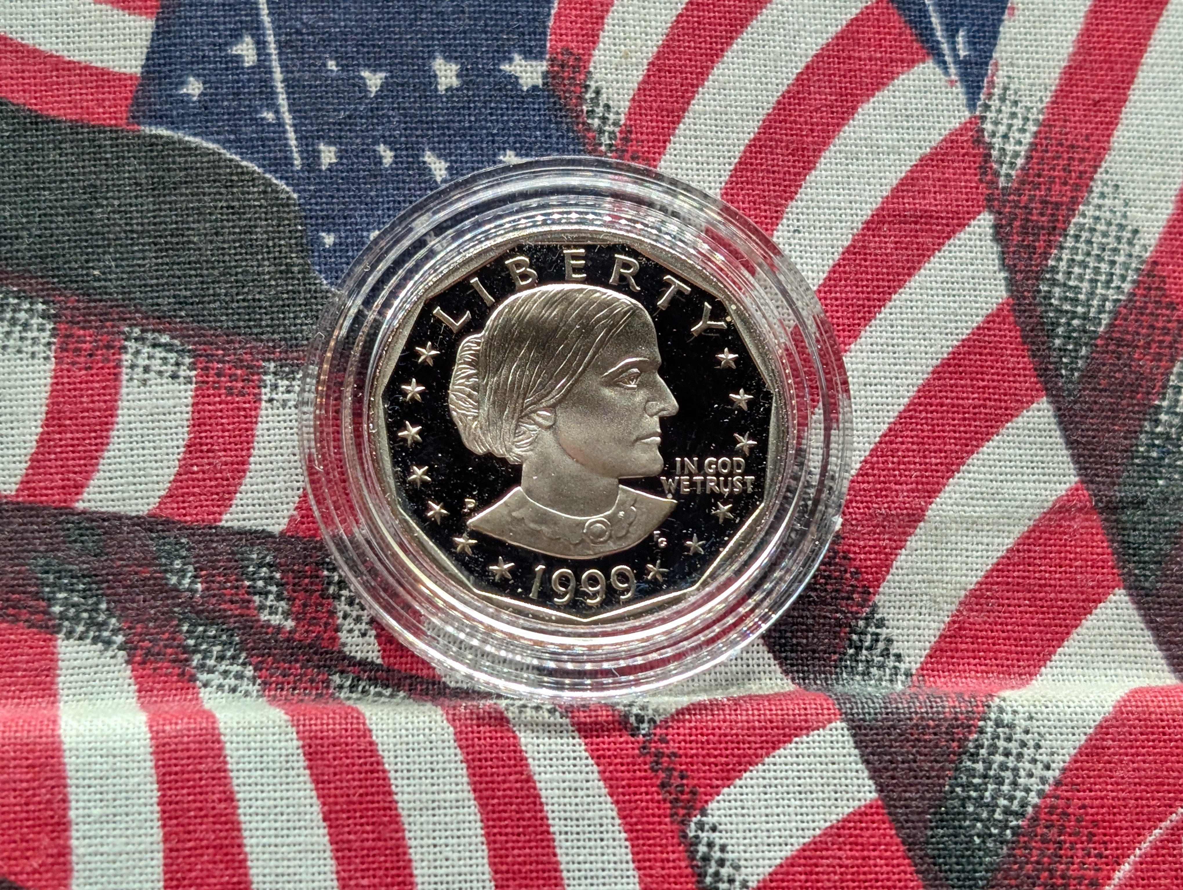 1999-P PROOF Susan B. Anthony Dollar in OGP w/ COA