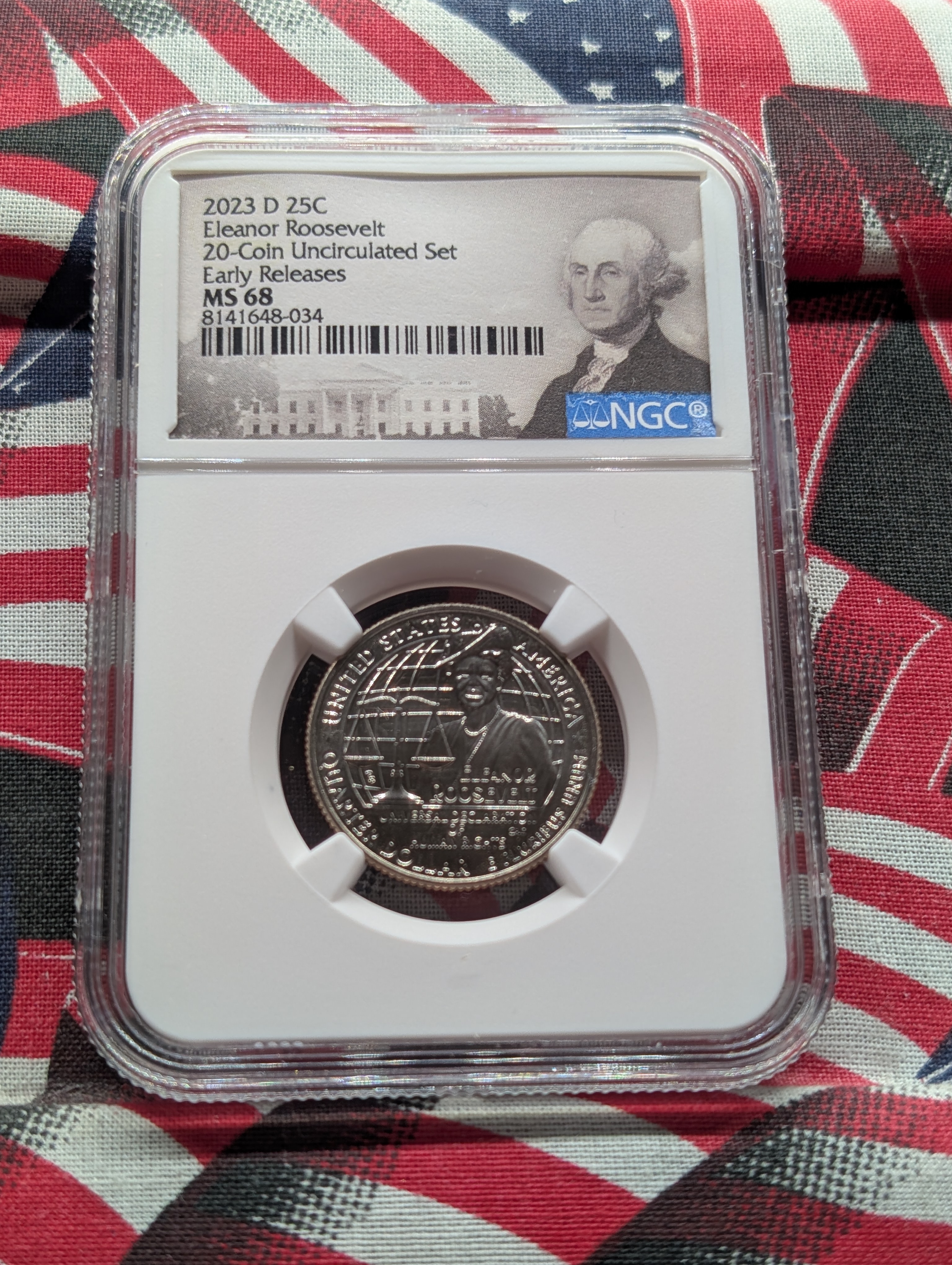 2023-D Eleanor Roosevelt Quarter - NGC MS68 - Early Release