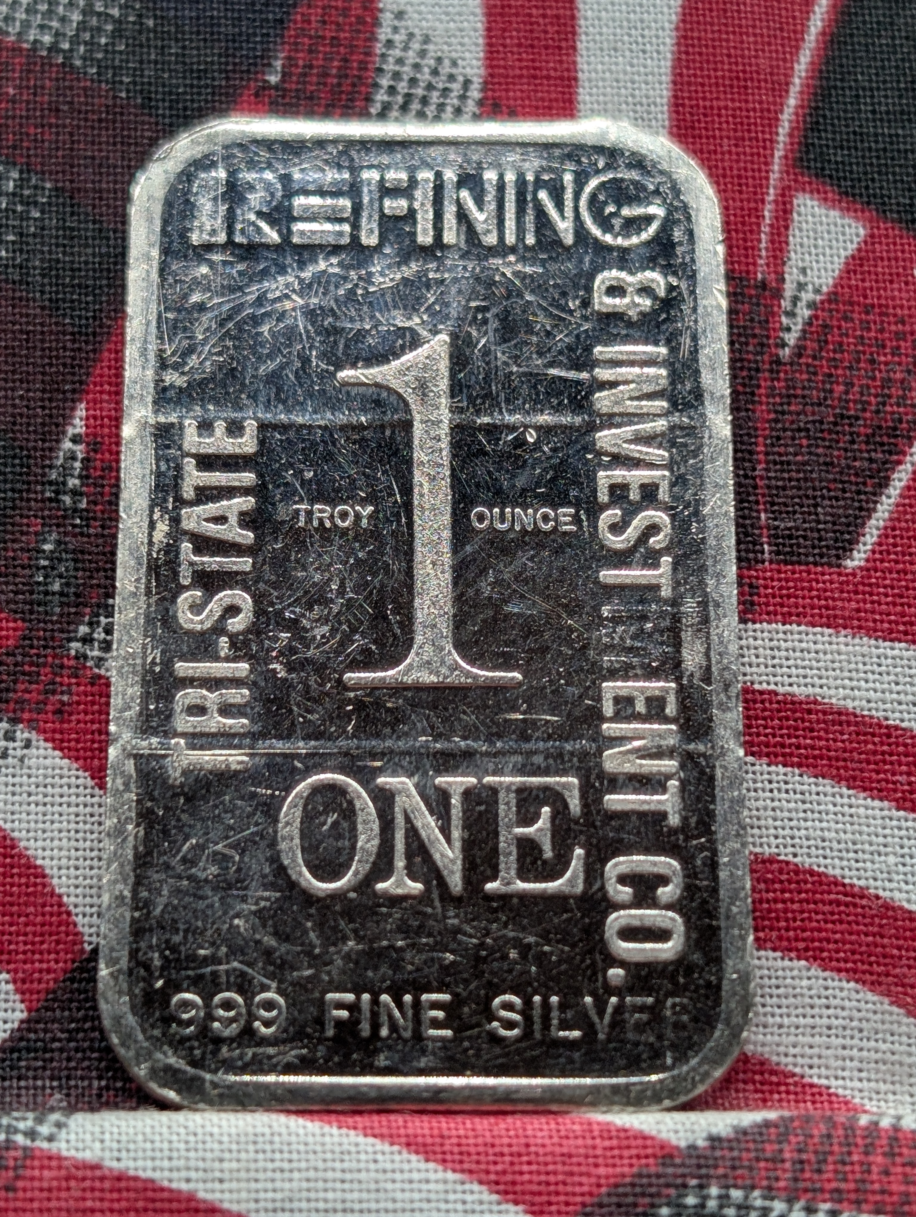 1 Troy Oz. .999 FINE SILVER Dividable in to 1/3 Pieces Art Bar