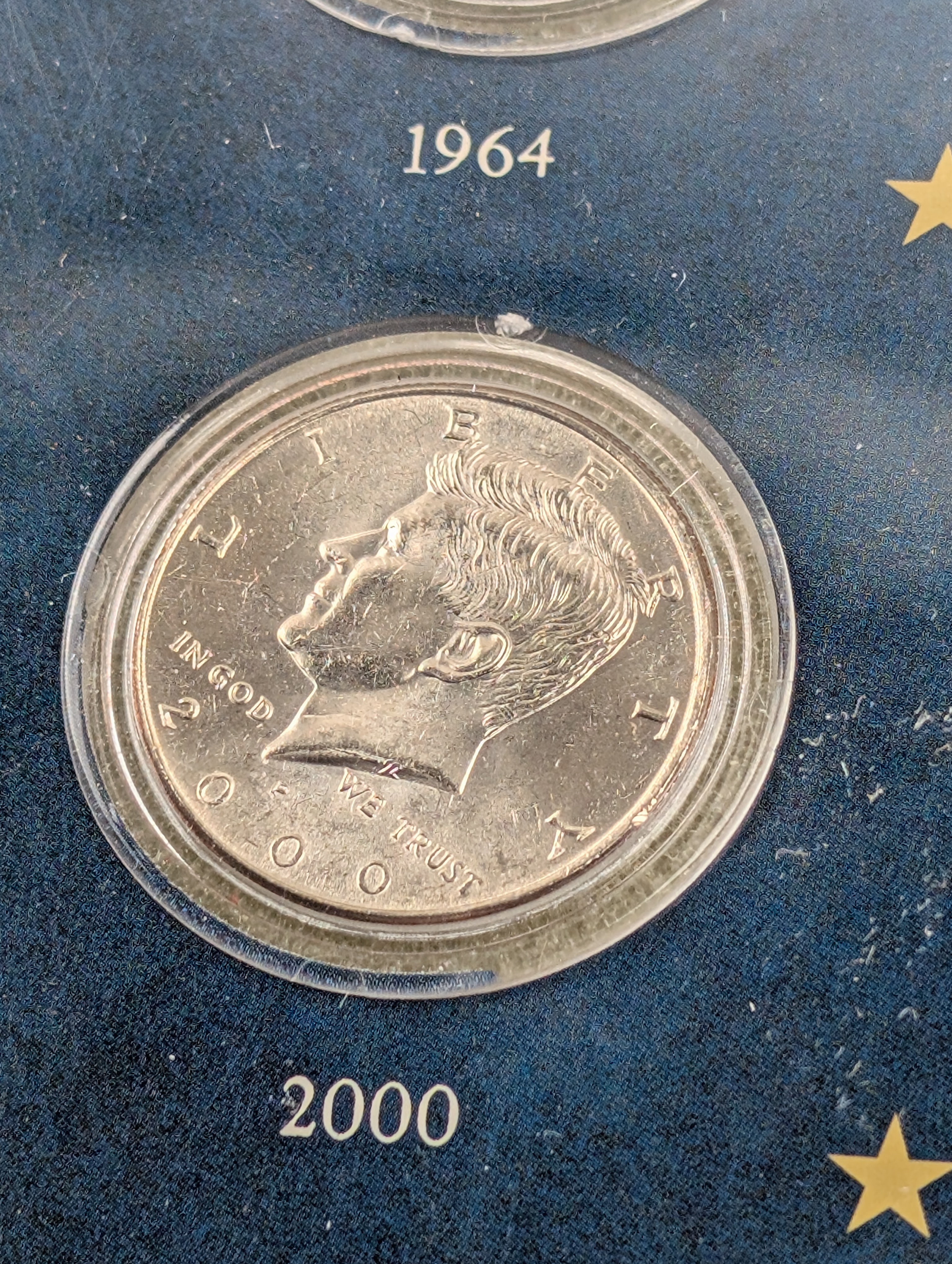The Kennedy Half Dollar Collection in Wooden Display Box w/ Copy of January 20, 1961 Inaugural Address (1964-2007 - Latch Broken)