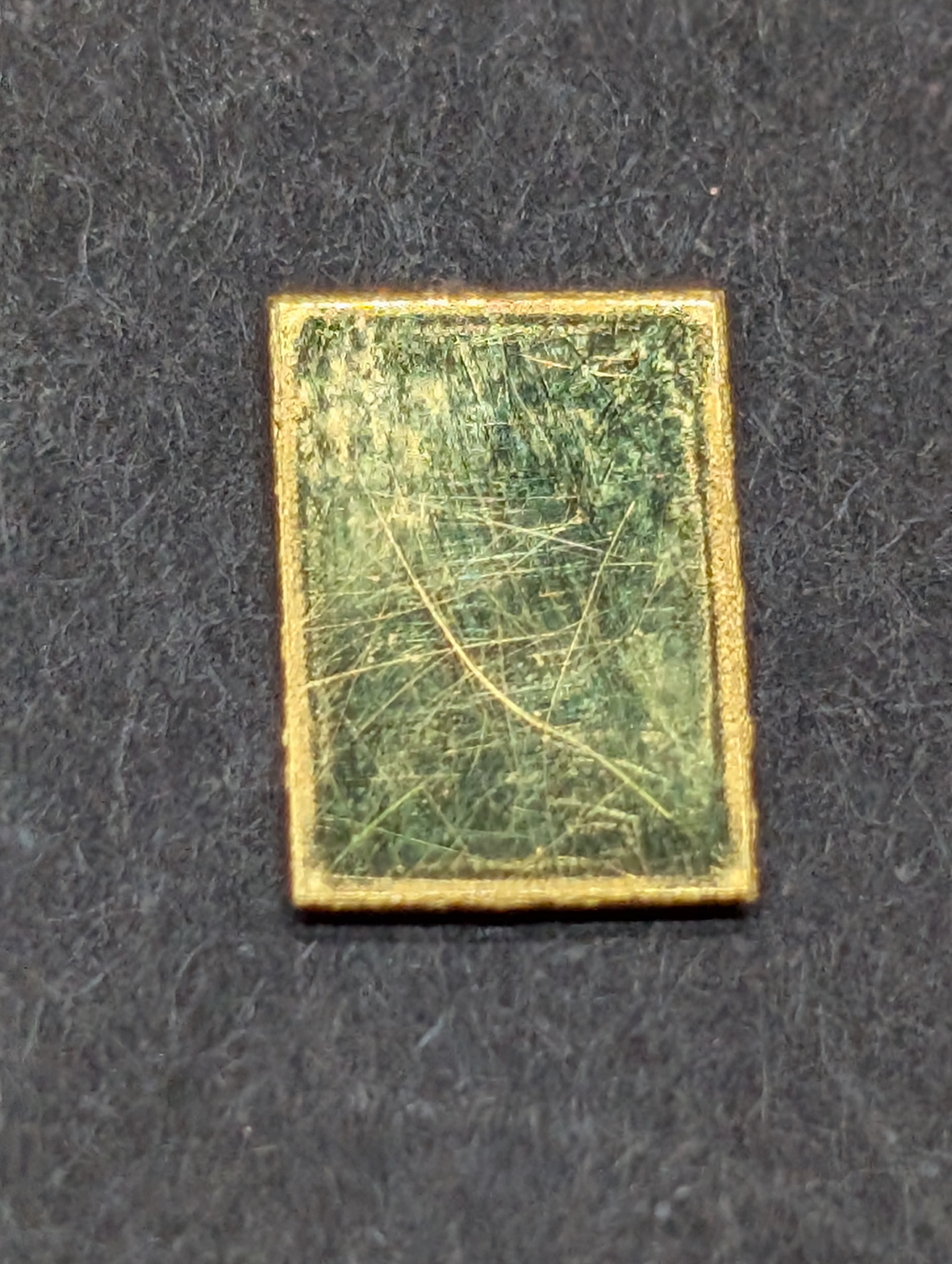 1 Gram .9999 FINE GOLD Miniature Bullion Bar, ( Penny is for Size Comparison)