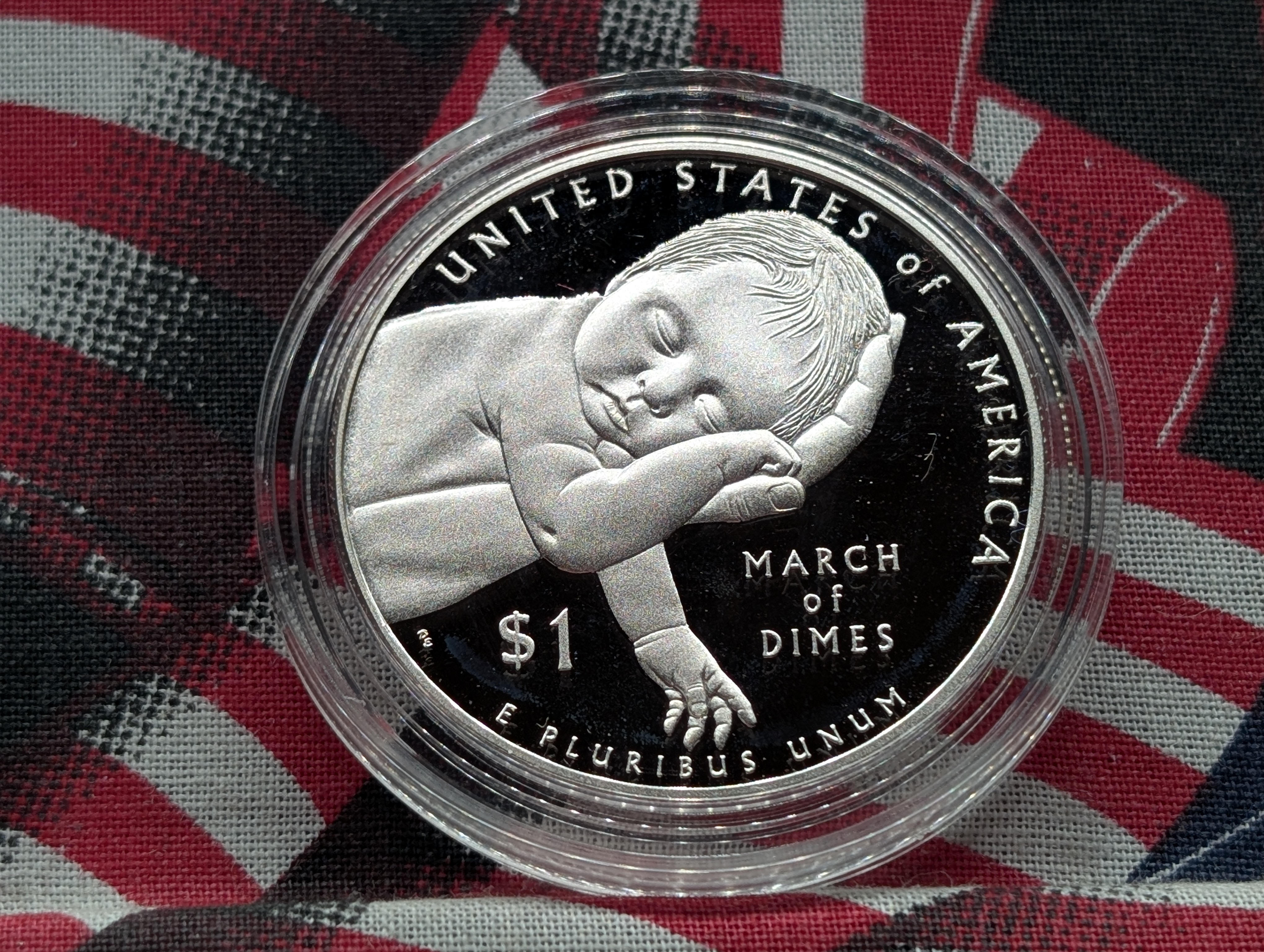 2015-W PROOF March of Dimes Commemorative Silver Dollar in Government Capsule